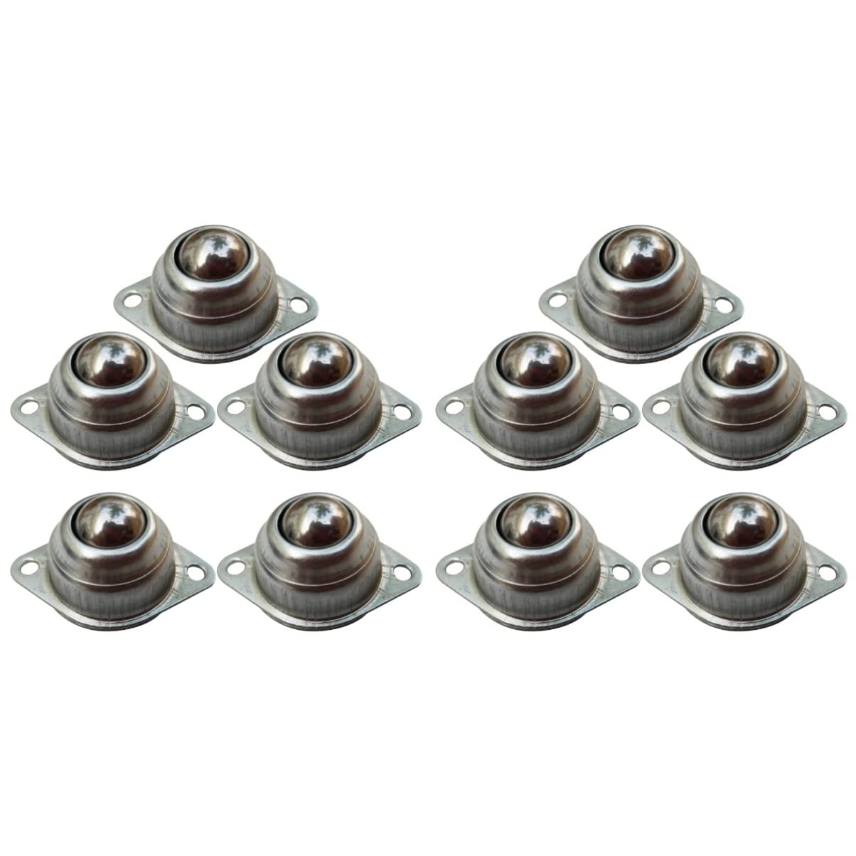 Baluue 10 Pcs Mini Swivel Casters Wheels, Stainless Steel Mini Wheel 360 Degree Rotation, Bearing Ball Transfer Wheels No Noise for Furniture Trash Canrage image number 4