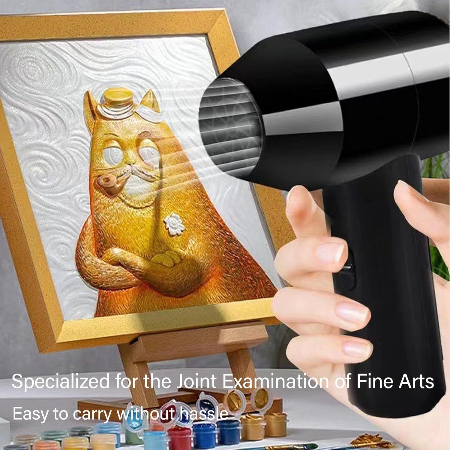 Cordless Dryer for Artists - Portable Cordless Air Dryer for Watercolour | Rechargeable Handheld Artist Air Dryer | Artist Paint Dryer | USB Low Noise Wireless Hair Dryer | Drying Tool for Artists image number 5