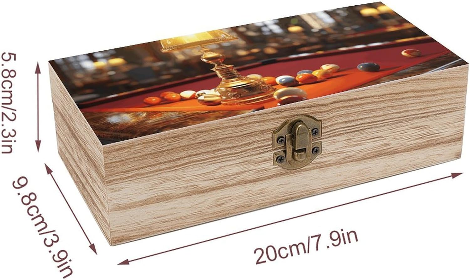 Billiards Wooden Box Wood Wedding Keepsake Boxes with Lids Small Decorative Boxes Lightweight Wooden Memory Storage Box for Crafts Keepsakes Jewelry Photo Letter Storage image number 6