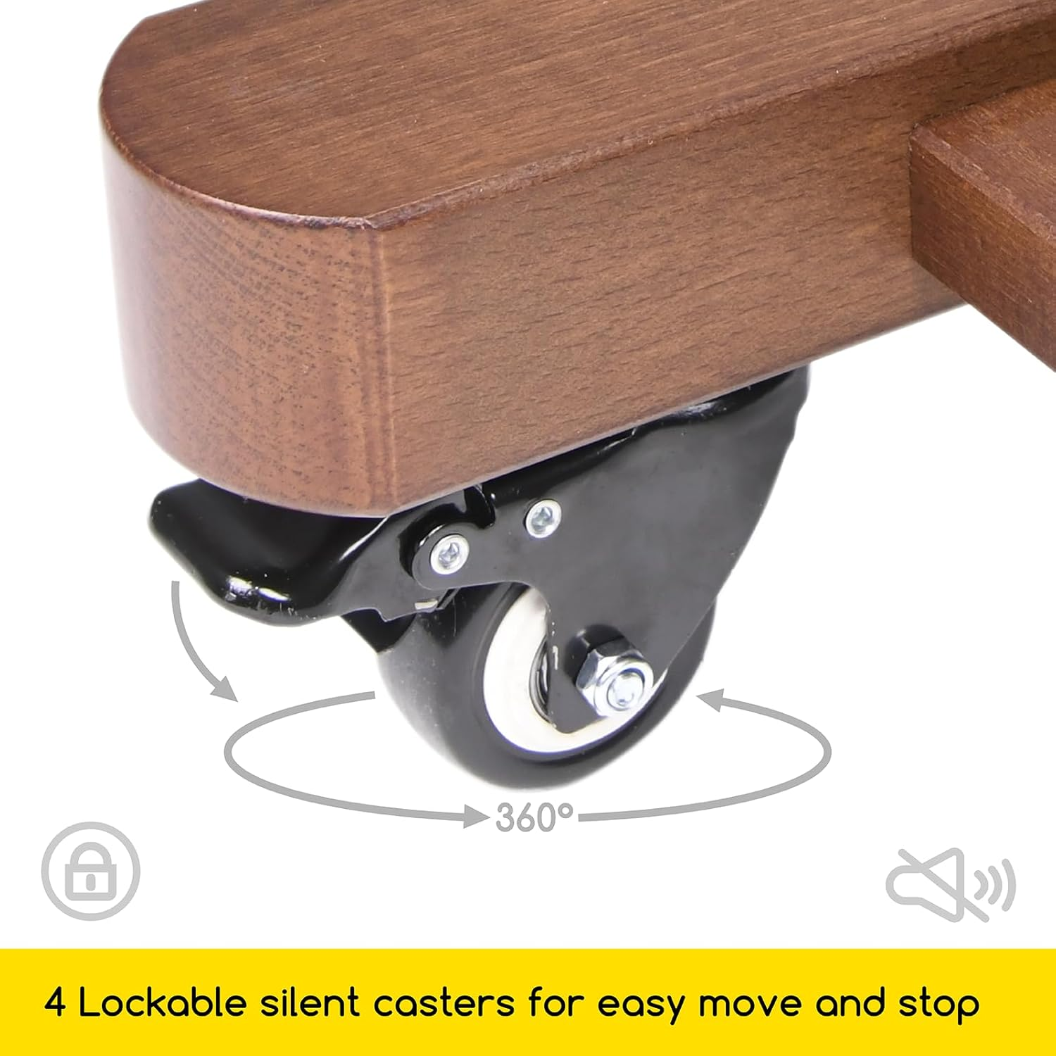 MEEDEN Extra Large H-Frame Studio Easel - Solid Beech Wooden Artist Professional Heavy-Duty Easel, Painting Art Easel Stand with 4 Premium Locking Silent Caster Wheels, Hold Max 82", Classic Walnut image number 3