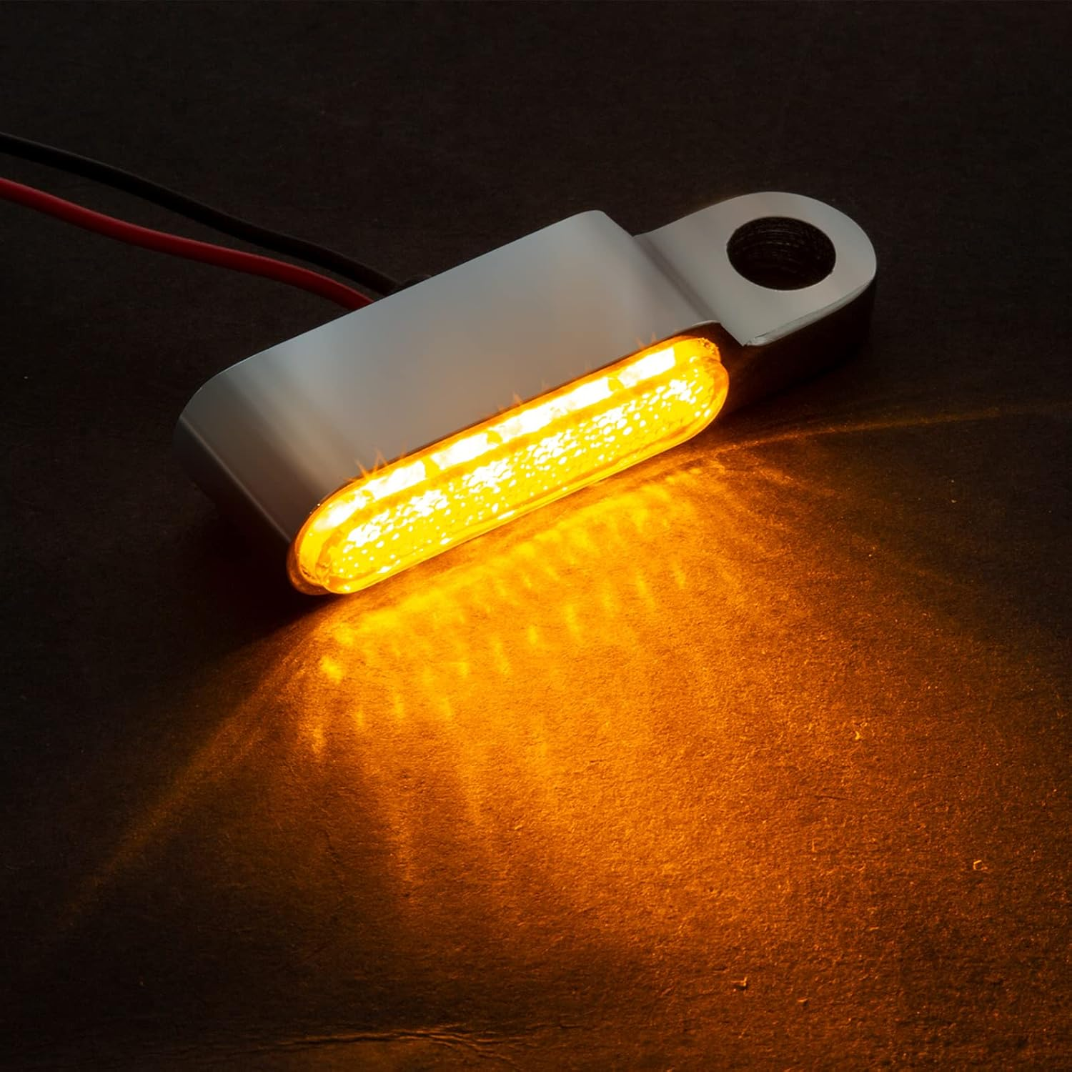 CICMOD Motorcycle LED Turn Signals 2PCS Mini Handlebar Brake Clutch Marker Lights Chrome for Harley