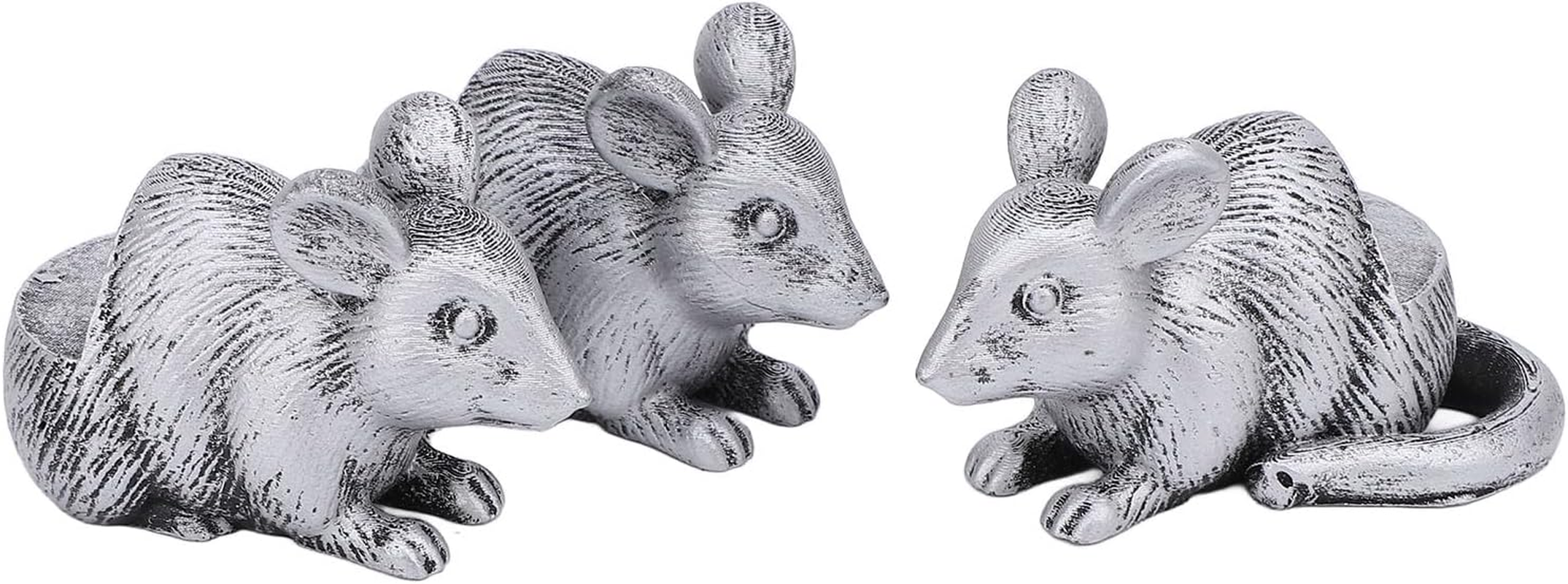 3Pcs Animal Resin Flower Pot Decorative Feet, Flower Pot Feet Animal Statues Plant Pots Risers Holder Elevator for Outdoor (Mouse) image number 1