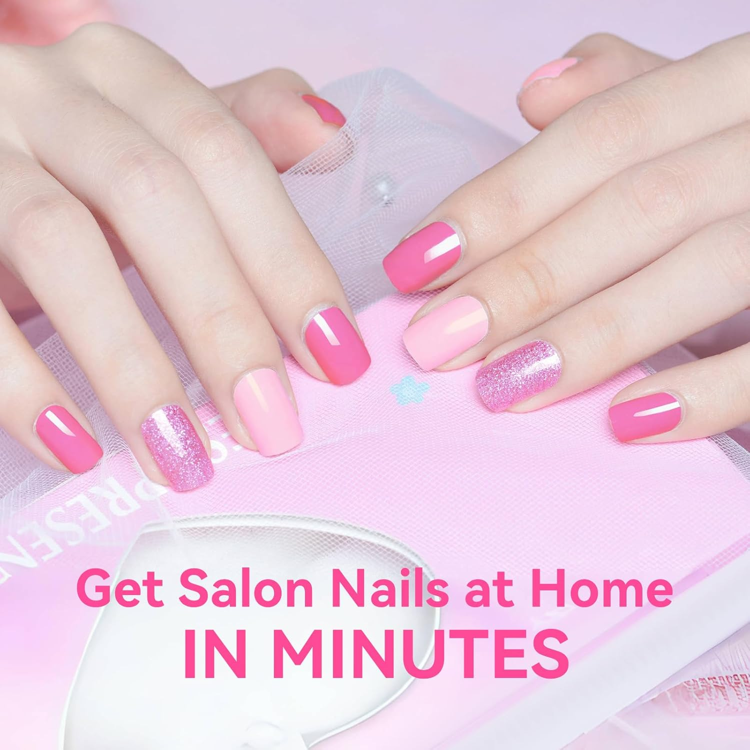 False Nail Glue Extra Strong Nail Glue, Quick Drying in 5 Seconds, No UV Lamp Required, 10 Pcs Professional Bond Nail Tips Glue for Paste on Nails Adhesive Glue Long Lasting 0.07Oz