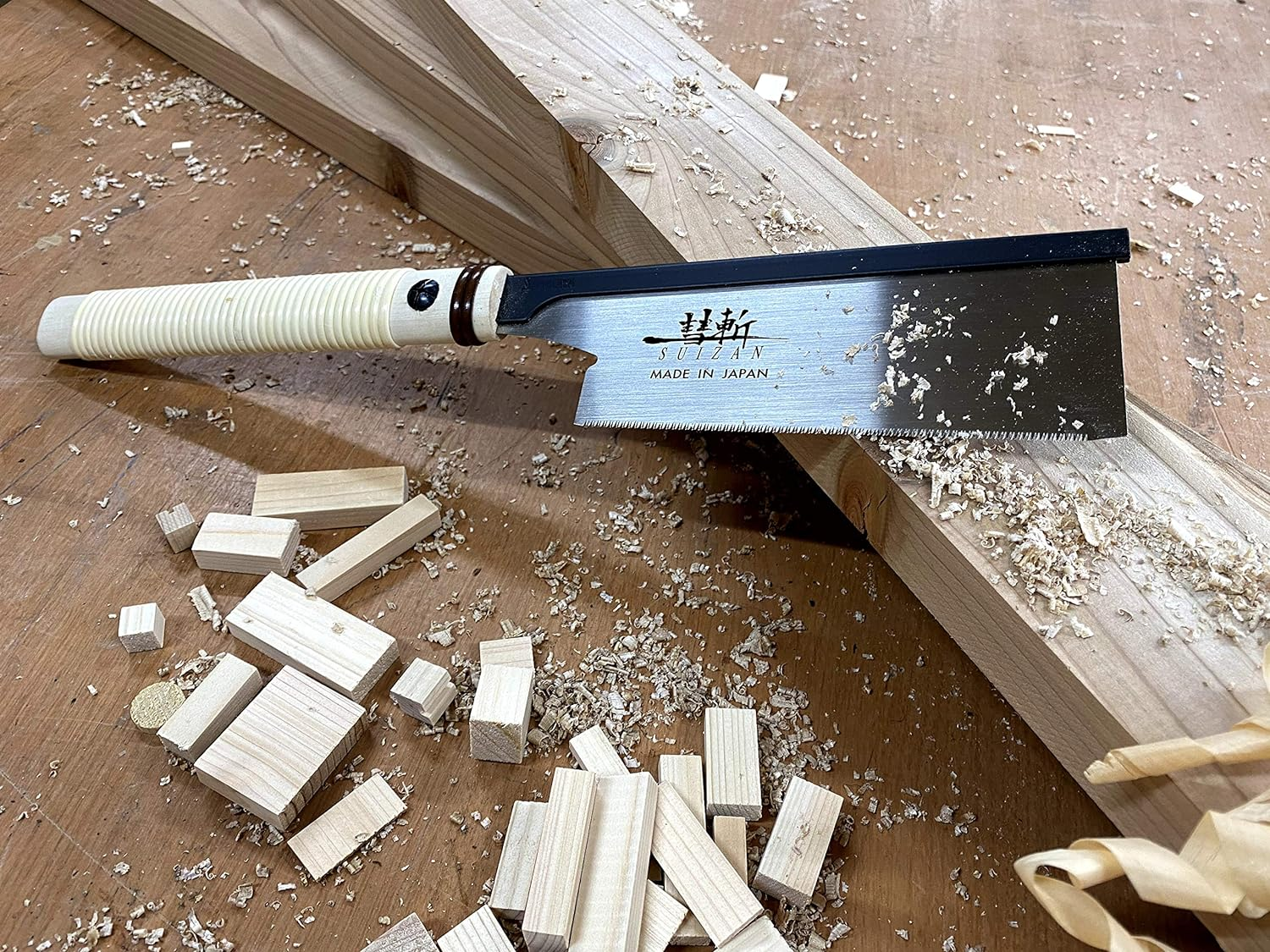 SUIZAN Dozuki Dovetail Saw 150Mm Crosscut - Professional Japanese Pullsaw Handsaw Woodworking Tools image number 4