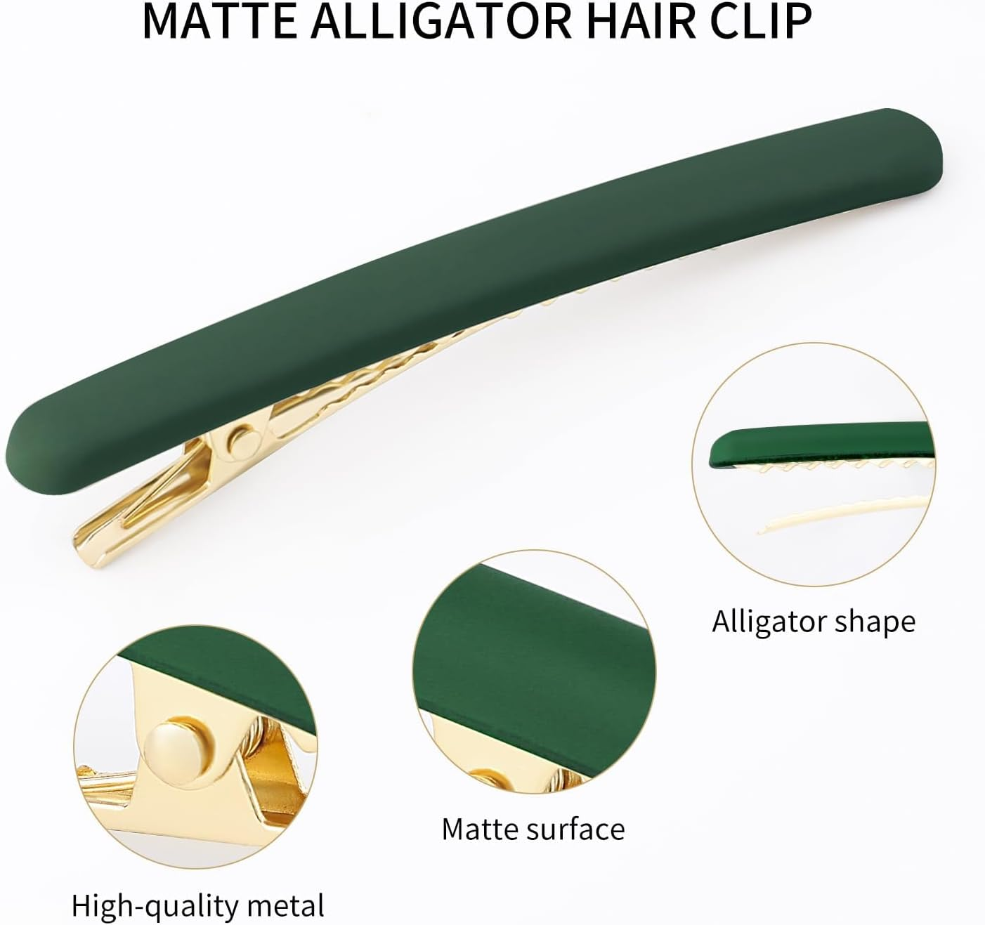 6PCS 9Cm Long Matte French Hair Clips Colored Duck Bill Hair Clips French Clasp for Girls Women Hair Accessories (3 Color 01) image number 5