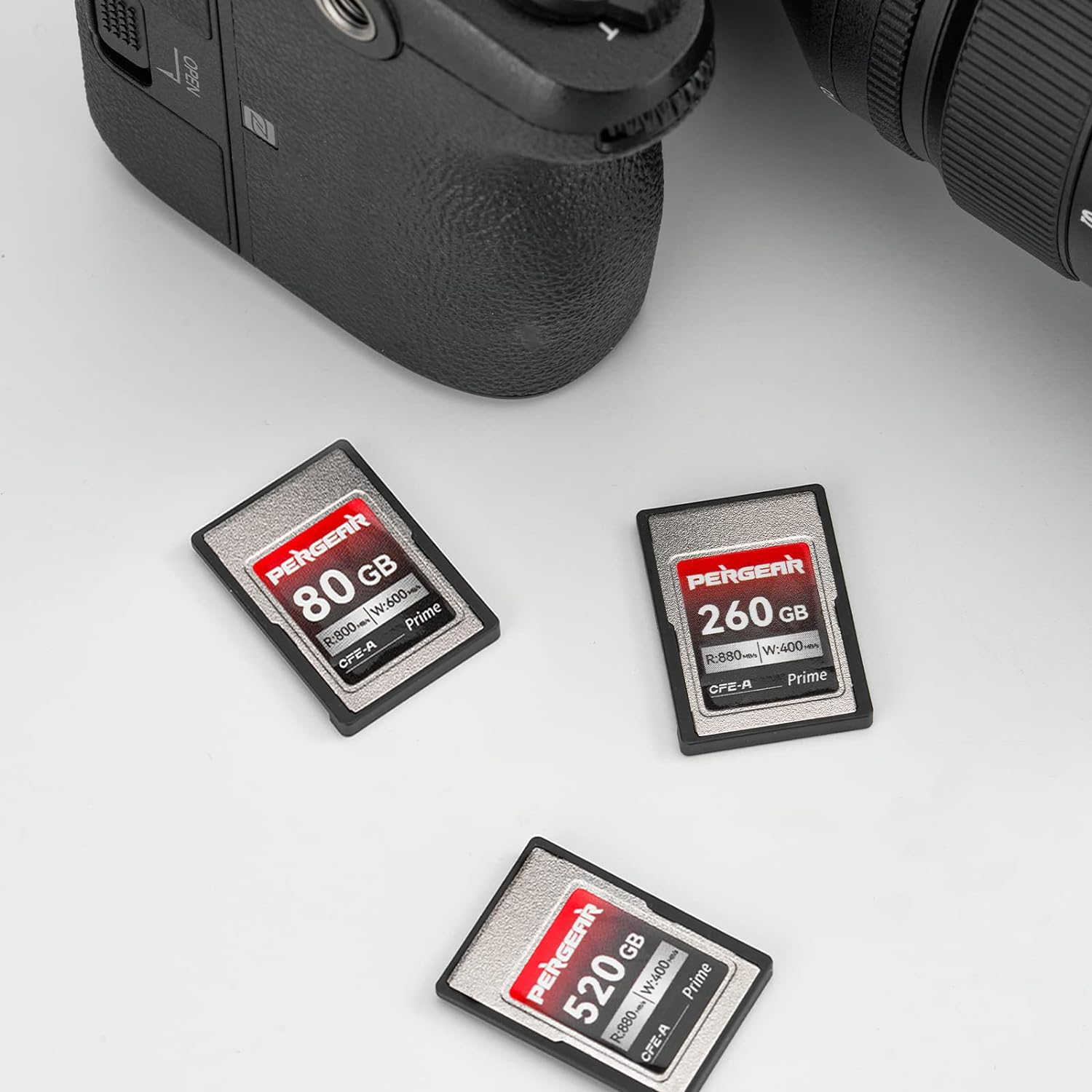 PERGEAR Professional 260GB Cfexpress Type a Memory Card, up to 880Mb/S Read Speed & 900Mb/S Write Speed for 4K 120P,8K 30P Recording