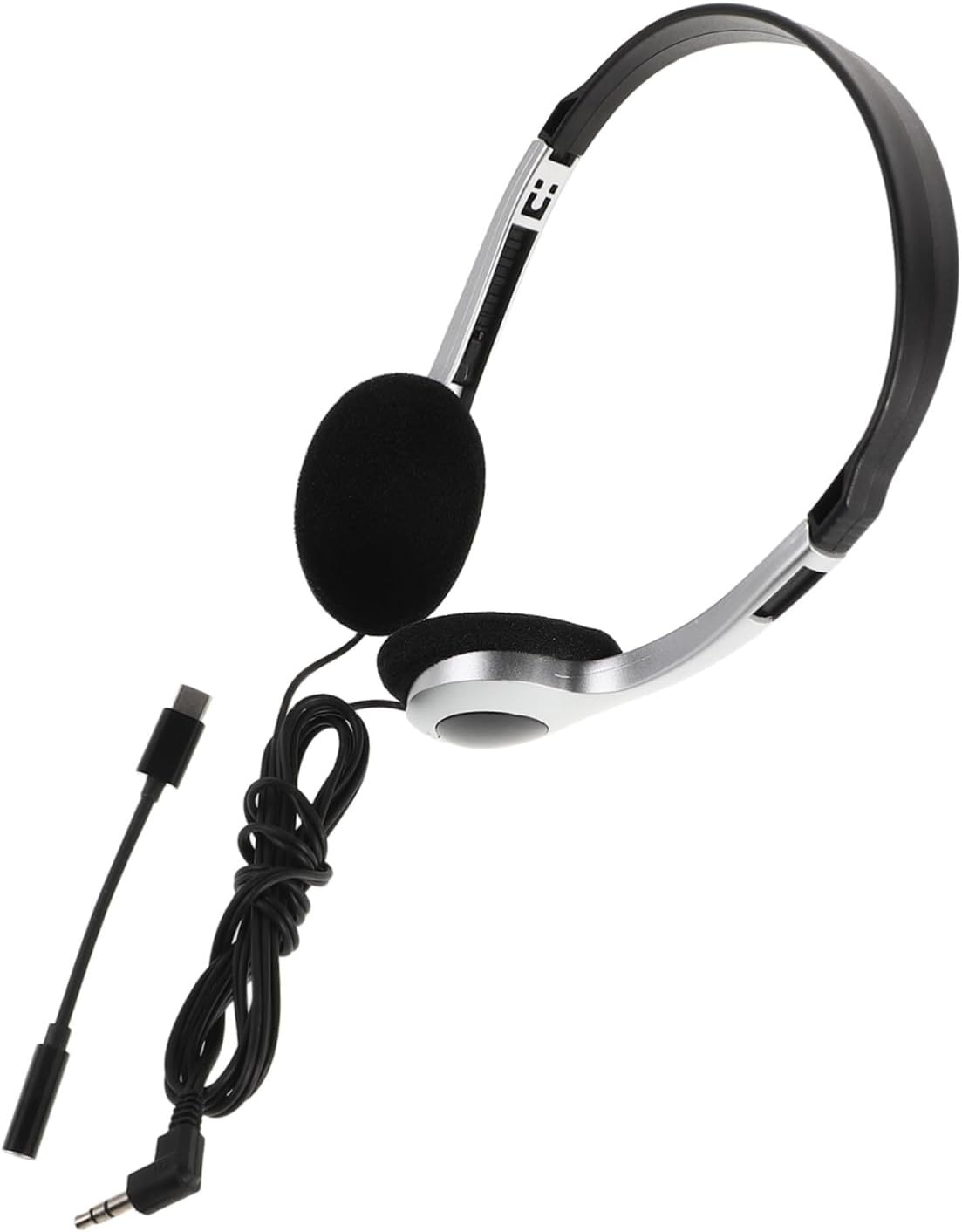 Sewroro Retro Wired Ear Headphones with USB C Adapter Comfortable Ergonomic Design for Women High Definition Sound for School Travel Library Use Compatible with Computers Phones Tablets image number 4