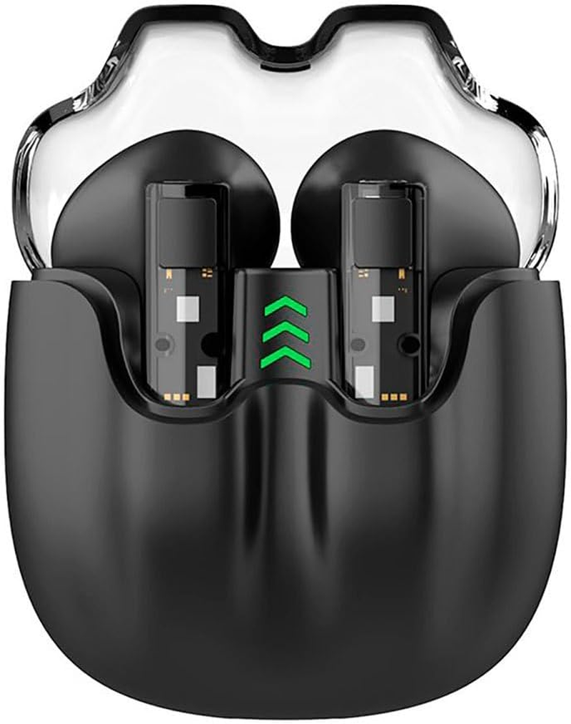 Stereo Bluetooth Headphones Dual Pod Earbuds Cool Vision Black