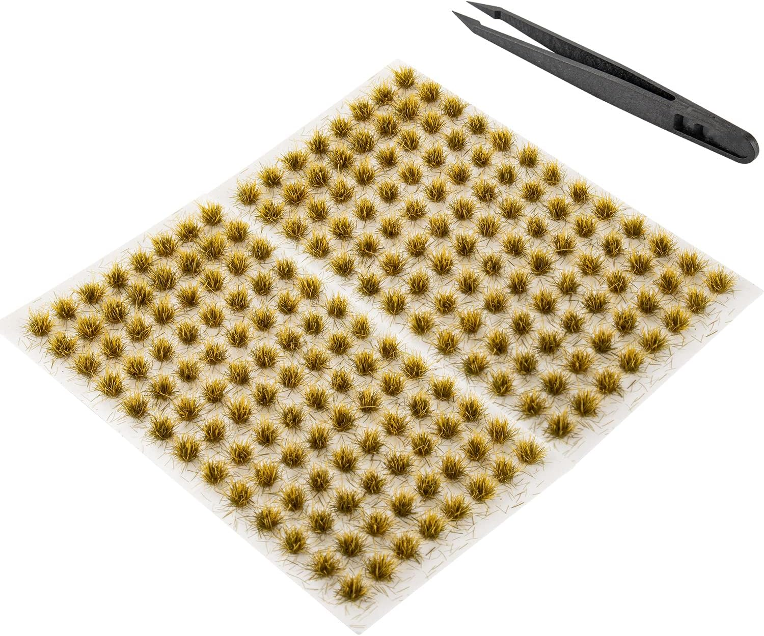 208 Pcs Static Grass Model Grass Tufts Railway Artificial Grass Miniature Grass Tuft Terrain Kit for DIY Model Railway Fairy Garden Diorama Scenery (Set A)