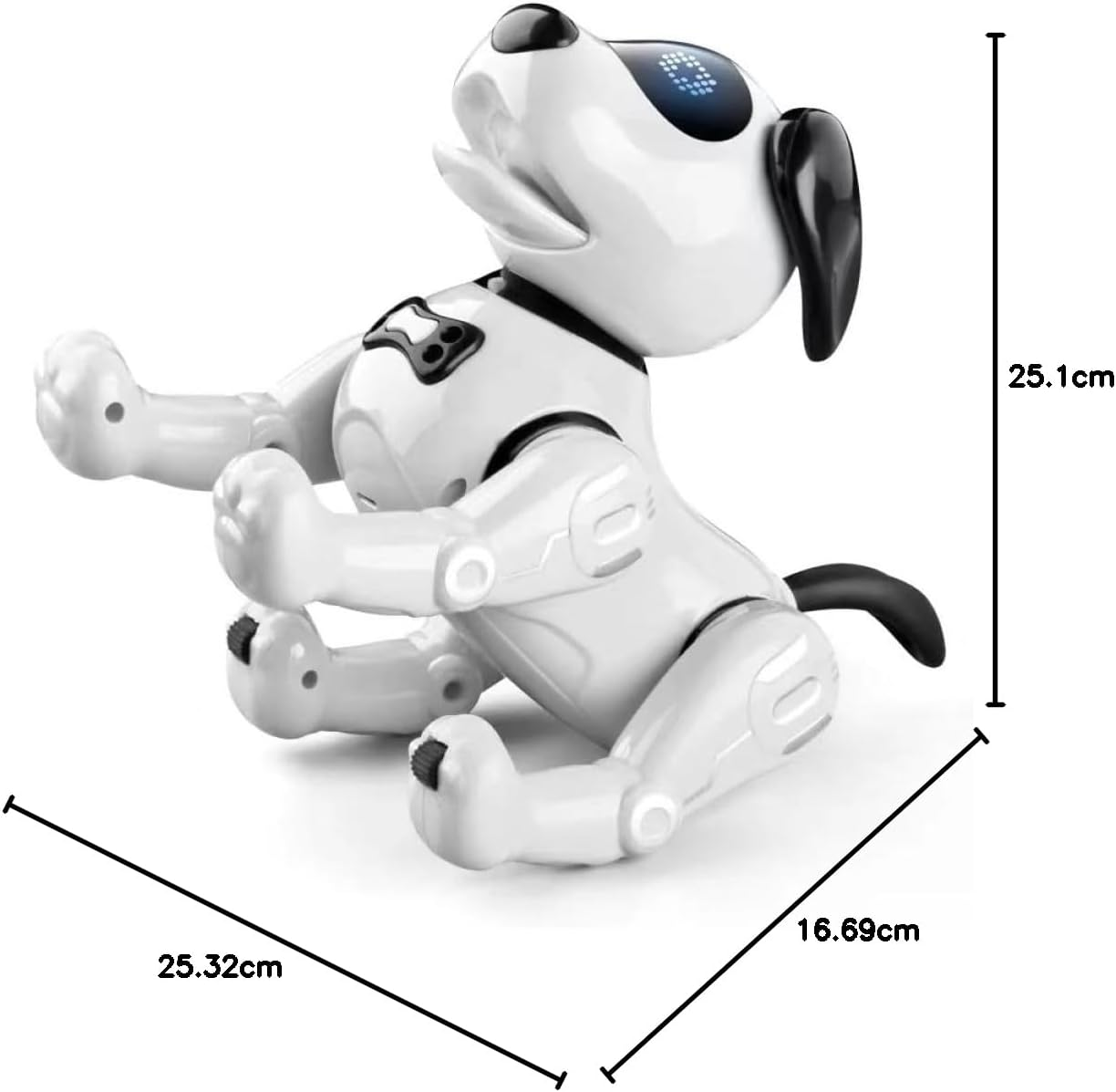 Remote Control Stunt Puppy Robot Dog Kids Toys for 5 to 12-Year Kids and Girls with Magnetic Bone Food and Bottle RC Interactive Intelligent Smart Walking Dancing Robot Toys with Light and Sound