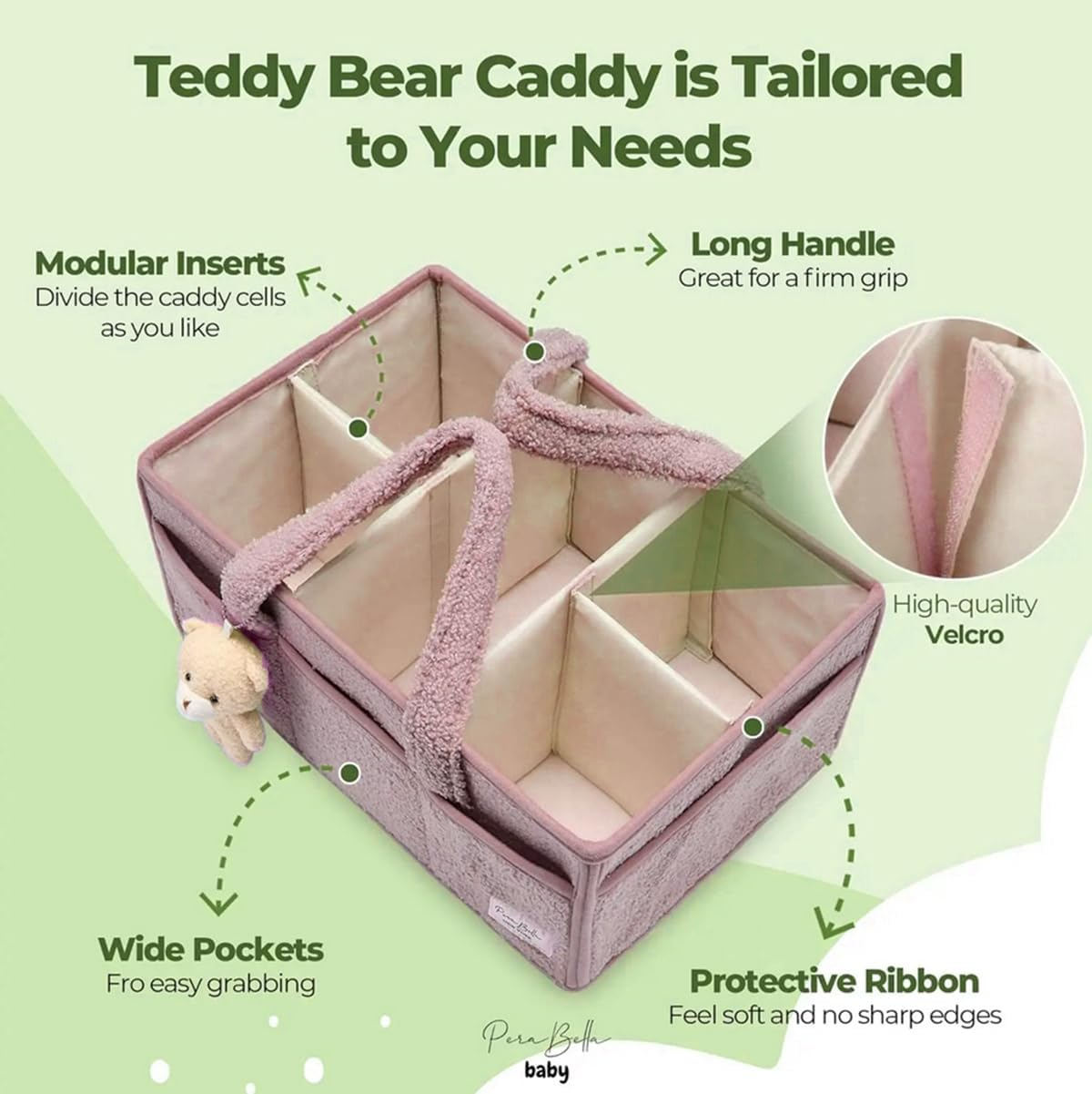 Baby Diaper Caddy Baby Storage Basket for Diapers Wipes Portable Newborn Shower Basket Gifts Storage Changing Wipes Bag