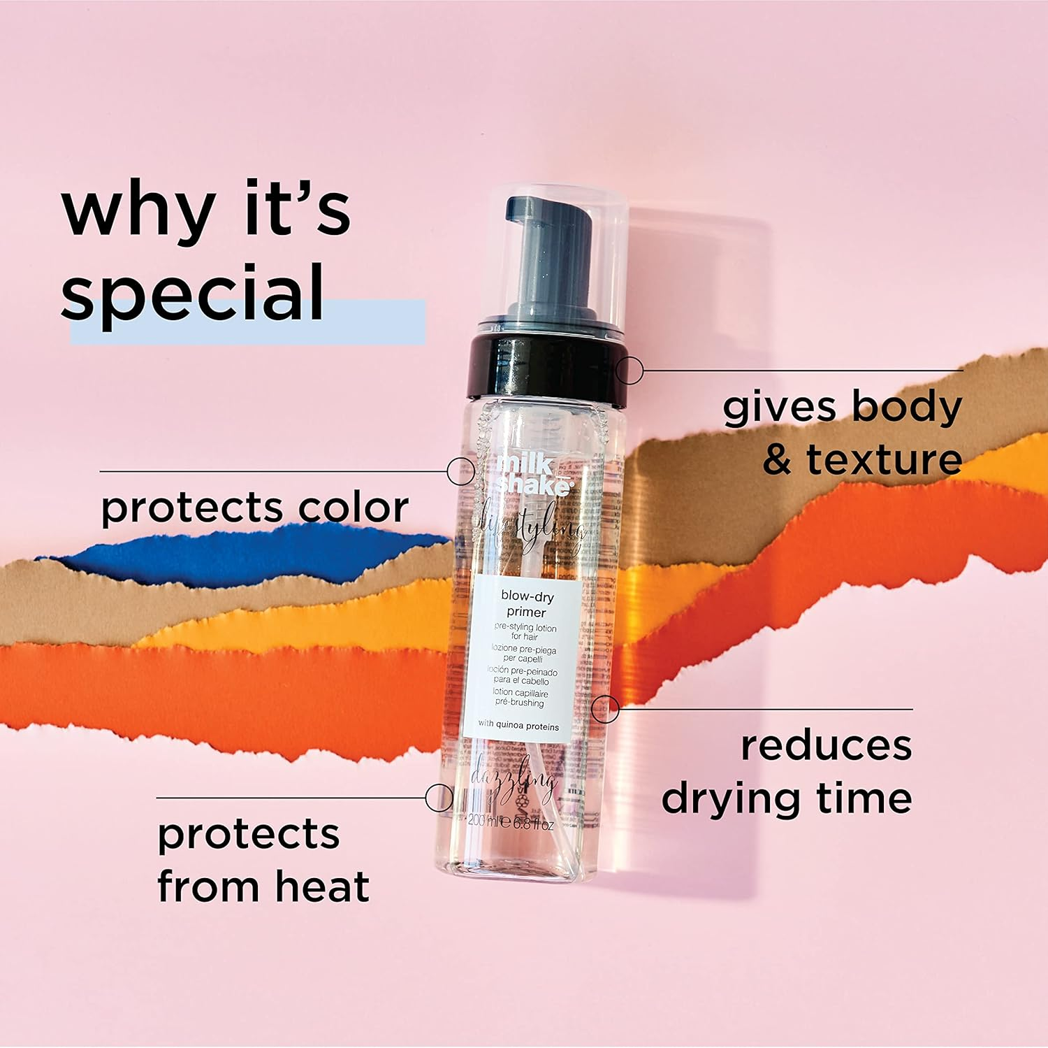 Milk_Shake Lifestyling Blow-Dry Primer 200 Ml image number 3