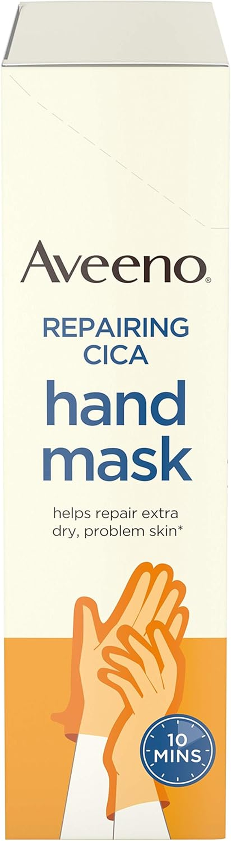 Aveeno Repairing Cica Hand Mask with Prebiotic Oat and Shea Butter, 6 Count image number 4
