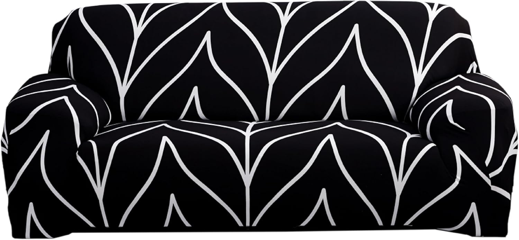 Hyper Cover Stretchable Sofa Cover (Nostalgic Cube, 2 Seater) - 3 Seater Couch Cover with Patterns, L Shape Lounge Protector, Durable & Stylish Furniture Covers