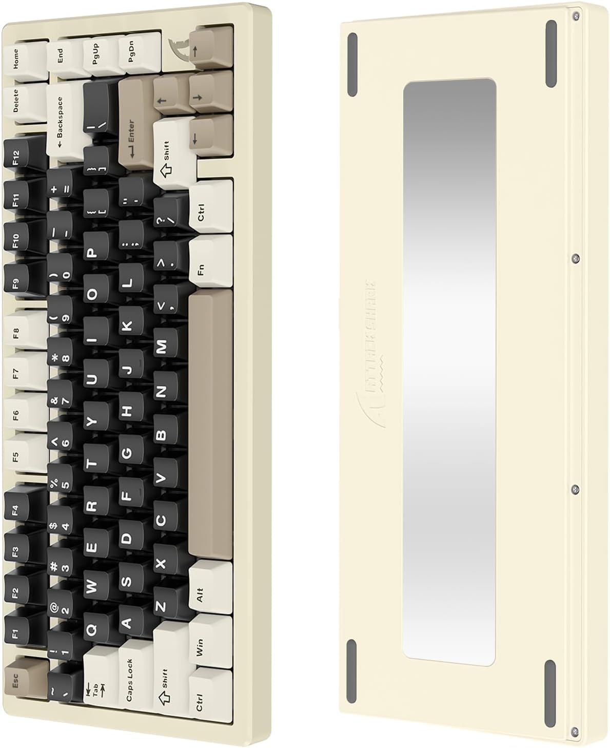 ATTACK SHARK X75 Aluminum CNC Wireless Mechanical Gaming Keyboard, BT/2.4G/USB-C Wired 81 Keys via Custom Keyboard, 7000 Mah Gasket Hot Swappable RGB Mechanical Keyboard for Mac/Pc/Ps4/Xbox-Purple