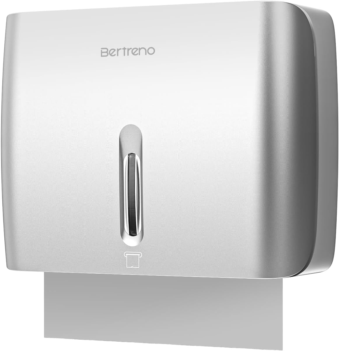 Bertreno Commercial Paper Towel Dispenser Wall Mount Paper Towel Holder Large Capacity 200 Multifold/Trifold/C Fold Hand Towel Dispenser Bathroom Tissue Dispenser (White)