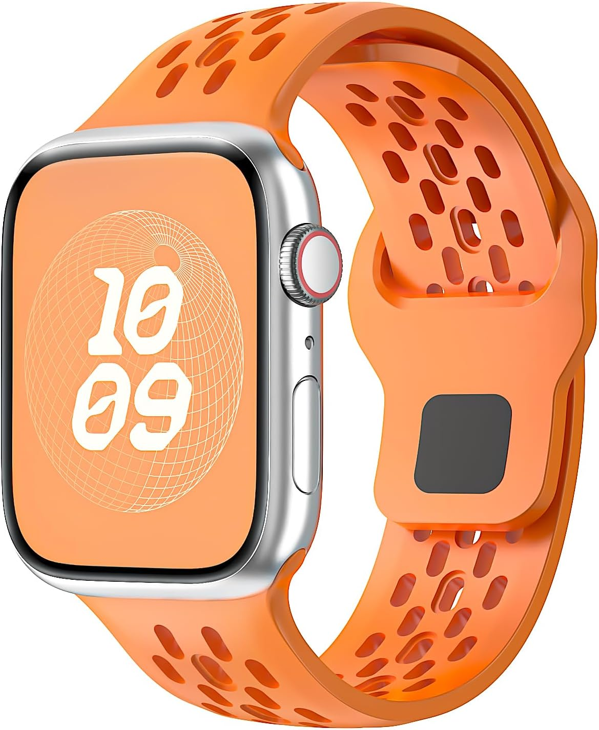 Sport Band for Apple Watch Band 46Mm 45Mm 42Mm 44Mm 49Mm 41Mm 40Mm 38Mm Men Women,Silicone for Apple Watch Strap Breathable Wristband Bracelet Iwatch Ultra Ultra 2 Series 10 9 8 7 SE2 SE 6 5 4 3 2 1 Strap image number 1