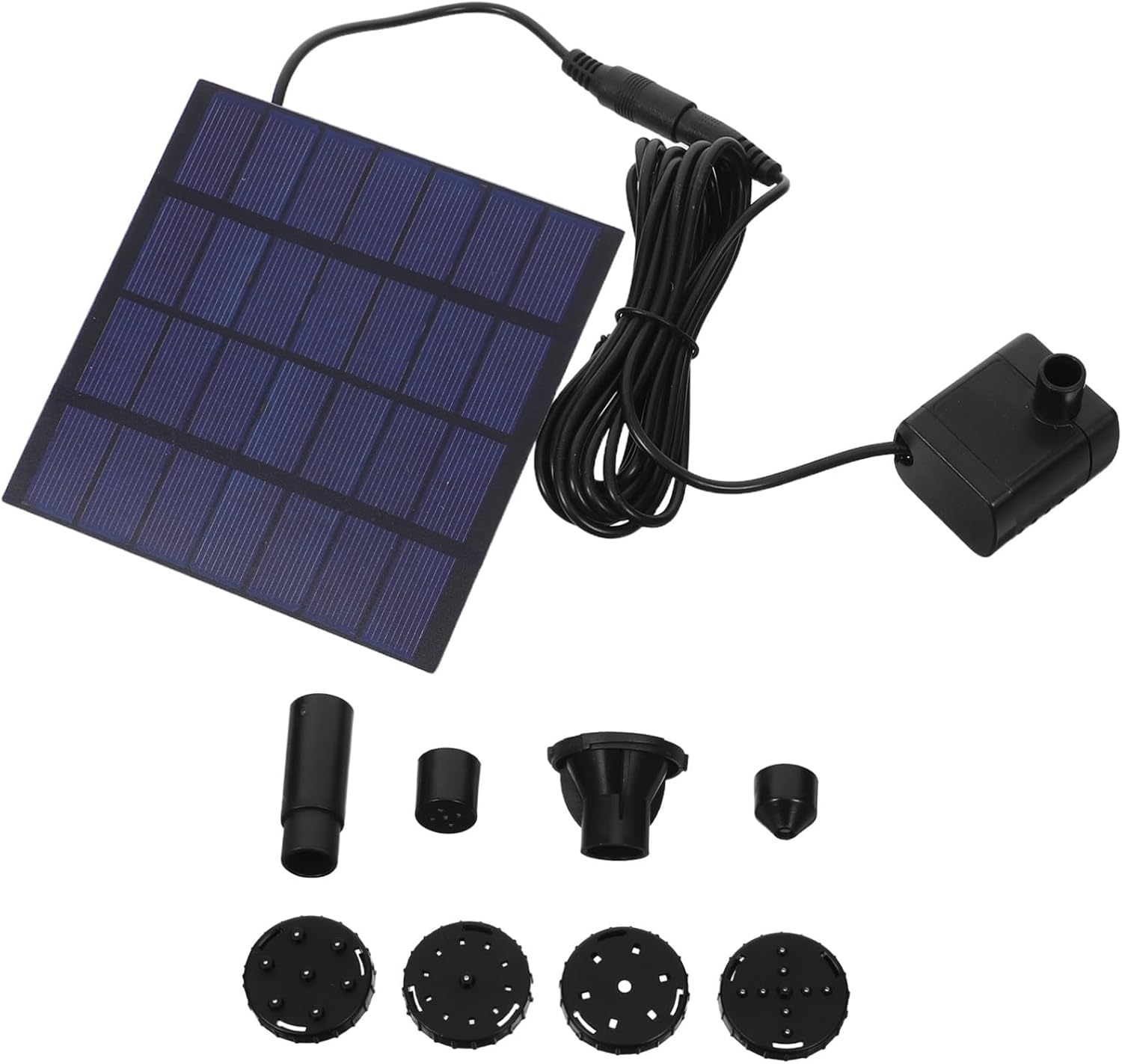 Solar Panel Fountain Kit Square Solar Pump with Water Recycling System for Outdoor Garden Patio Landscape image number 6
