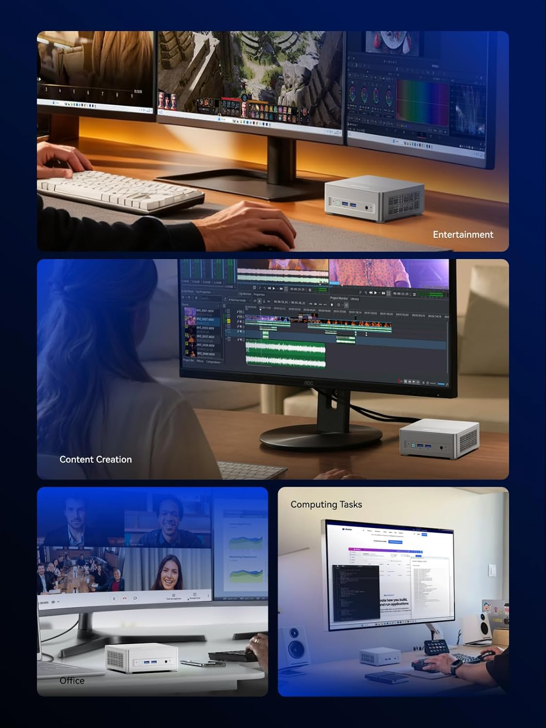 MINISFORUM X1 Lite-255 Mini PC with AMD Ryzen 7 255 (8C/16T), AMD Radeon 780M, 32GB DDR5 1TB SSD, Wifi 6E+2.5Gbe LAN, Oculink Egpu Mini Computer, HDMI+DP+USB4 Triple Displays Output,4Xusb Type-A