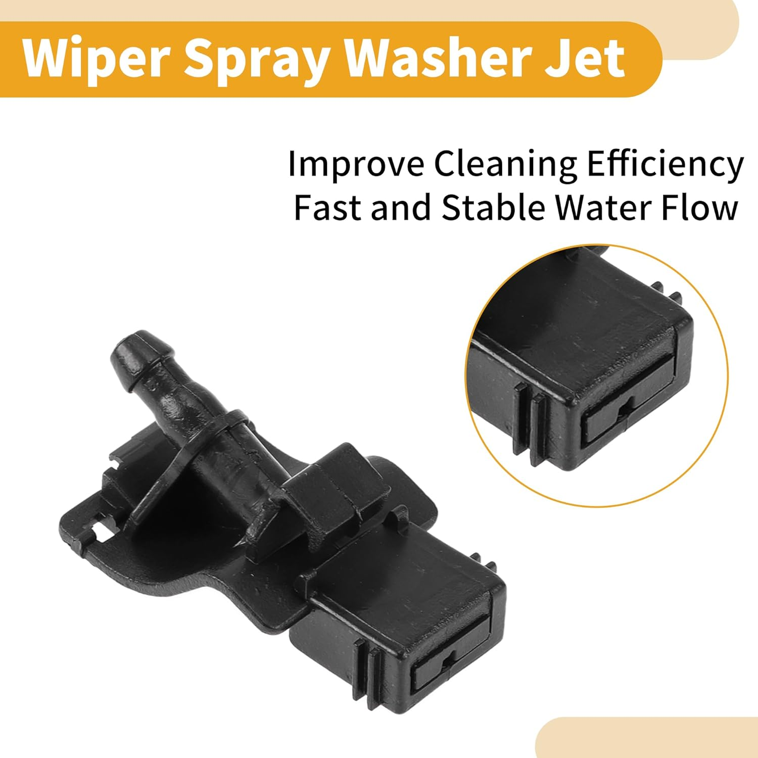 X AUTOHAUX Windshield Washer Nozzle No.8538130170 Car Front Windshield Spray Nozzles Wiper Spray Washer Jet for Toyota RAV4 2006-2011 Black image number 4