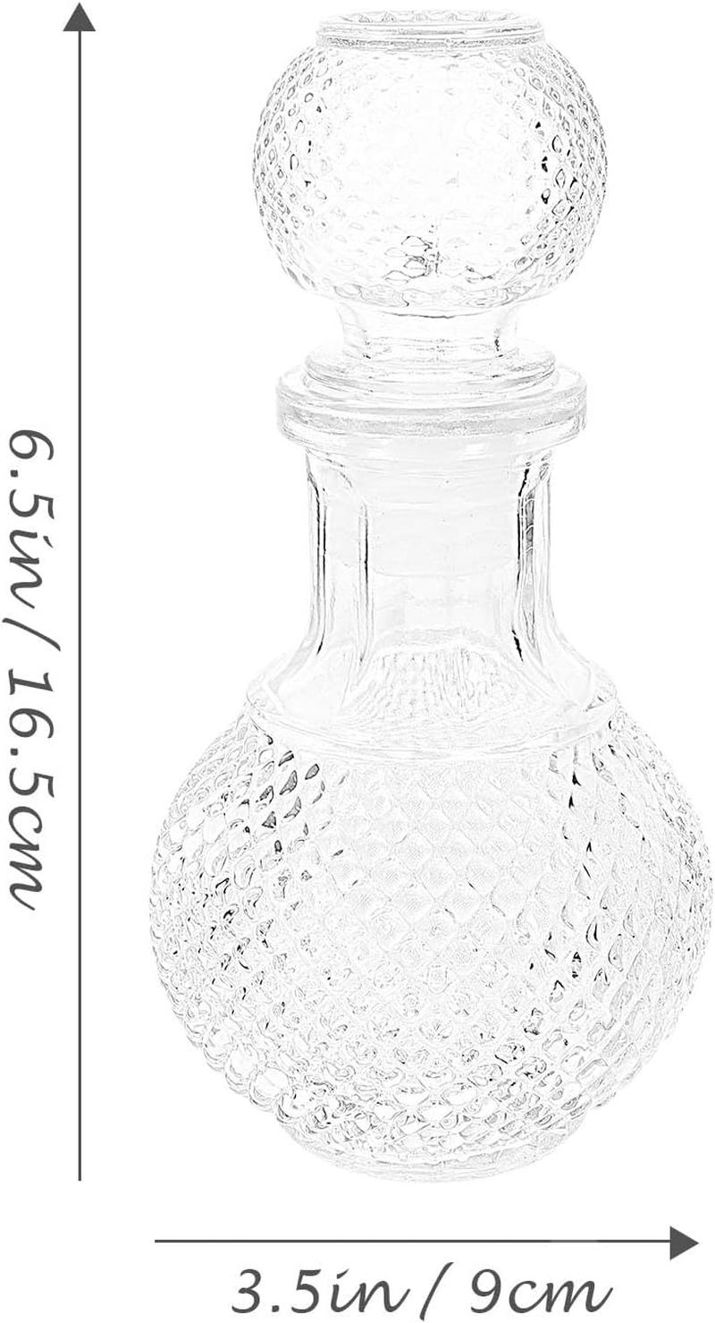 FELTECHELECTR Creative Thickened Glass Liquor Decanter 250Ml Earth Style Cocktail Container Whiskey Bottle Decorative Liquor Dispenser for Home Bar and Entertaining image number 5