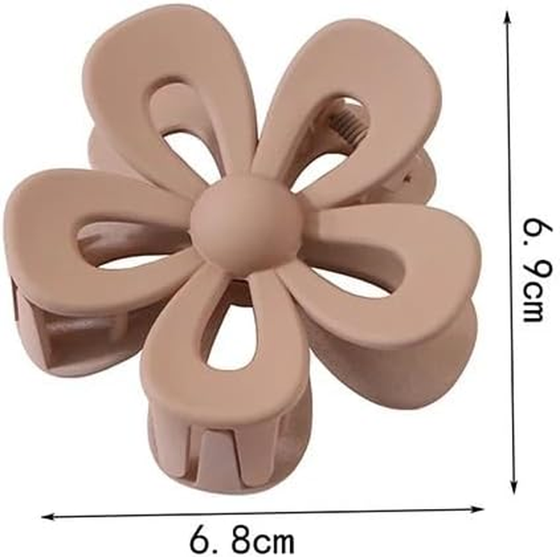 Hair Claw Clips 7CM Ladies Fashion Solid Color Frosted Hollow Flower Hairpin Headdress Shark Clip Hair Accessories