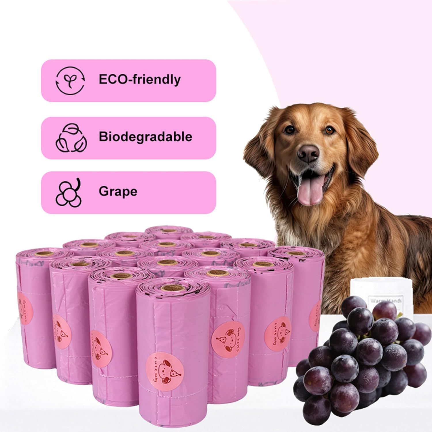 AUTENS Disposable Diaper Bags for Baby &ndash; 24 Rolls (360 Bags) | Leak-Proof, Scented Nappy Sacks with Dispenser | Eco-Friendly Biodegradable Disposal Bags for Diapers, Pets & Travel image number 5