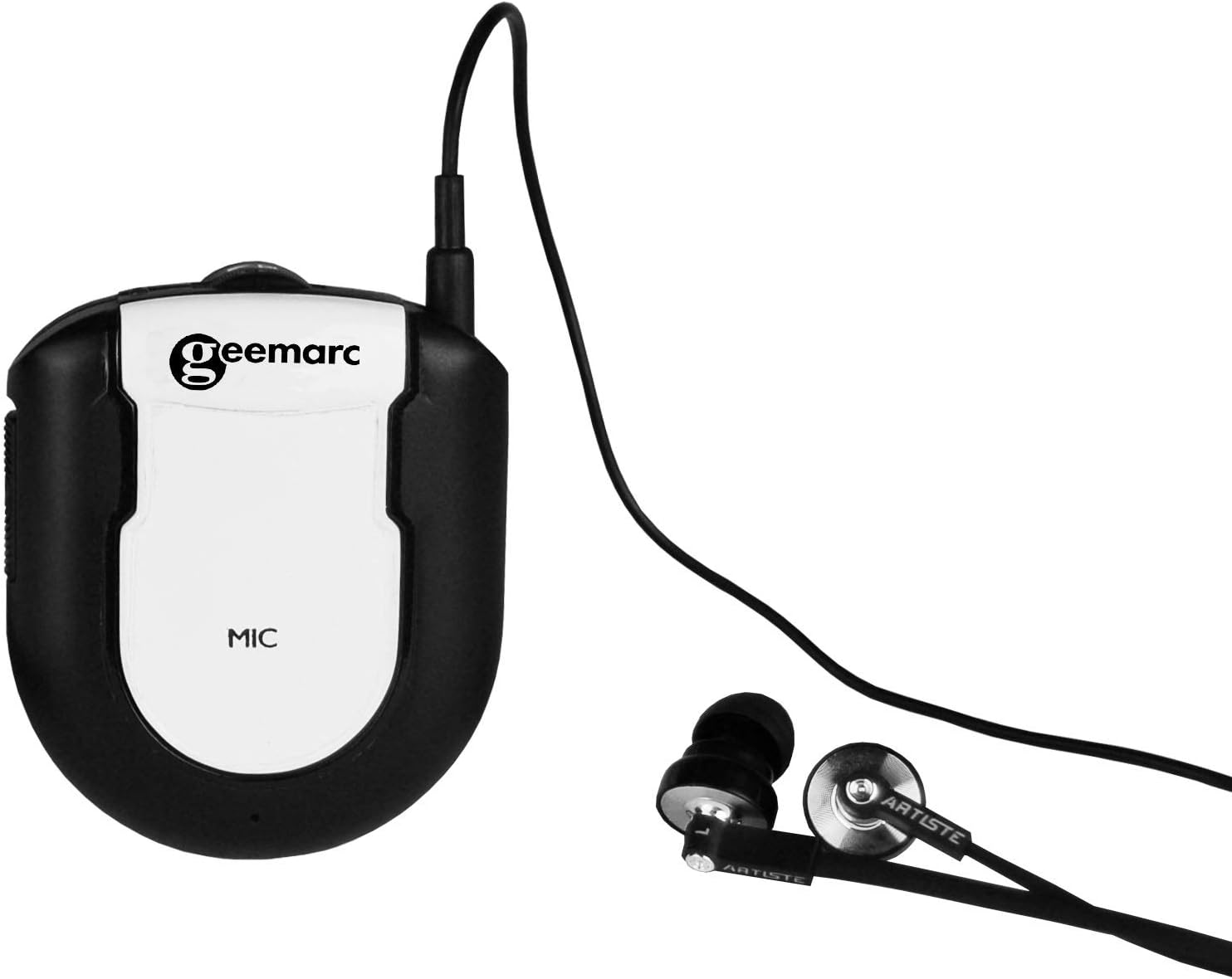 Geemarc CL7350 Opticlip Additional Headphones with Microphone and Optical Connection (Up to 125 Db) - Tone and Balance Control