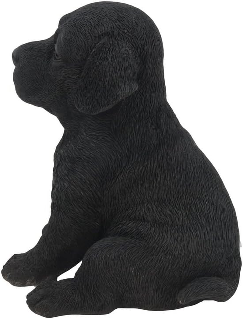 Hi-Line Gift Ltd Labrador Puppy Statue, Black image number 1