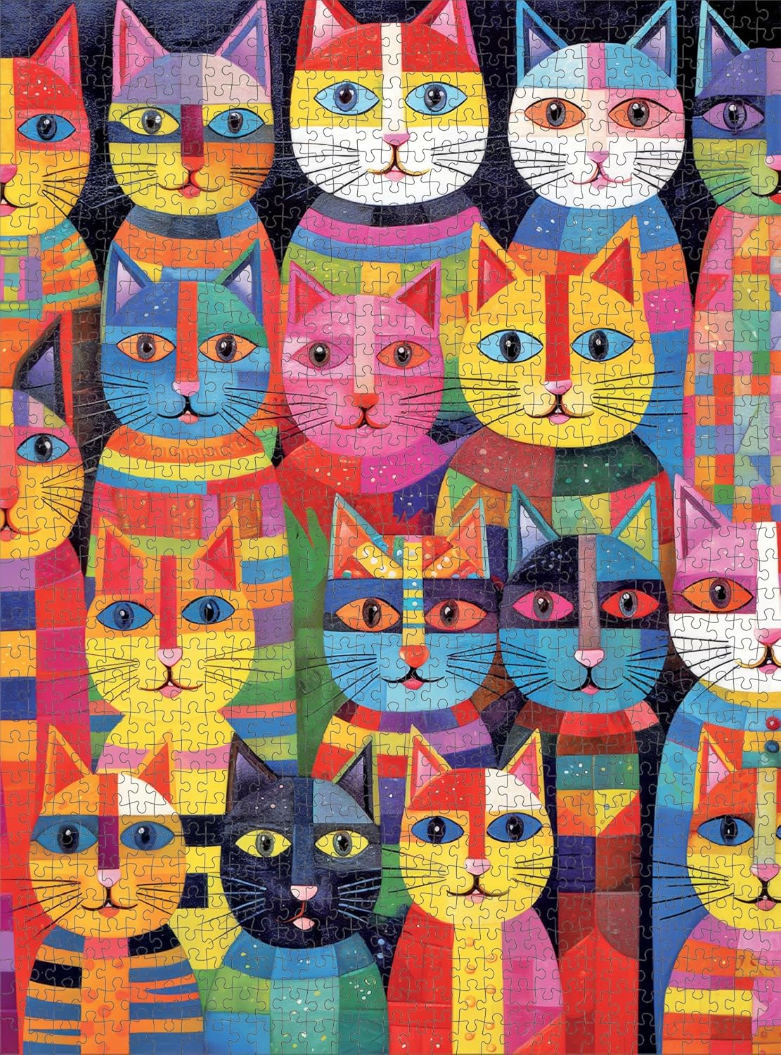Cross & Glory &ndash; Rainbow Whiskers &ndash; 1000 Piece Jigsaw Puzzle for Adults | Whimsical Cat | Satin Finish for Reduced Glare image number 2