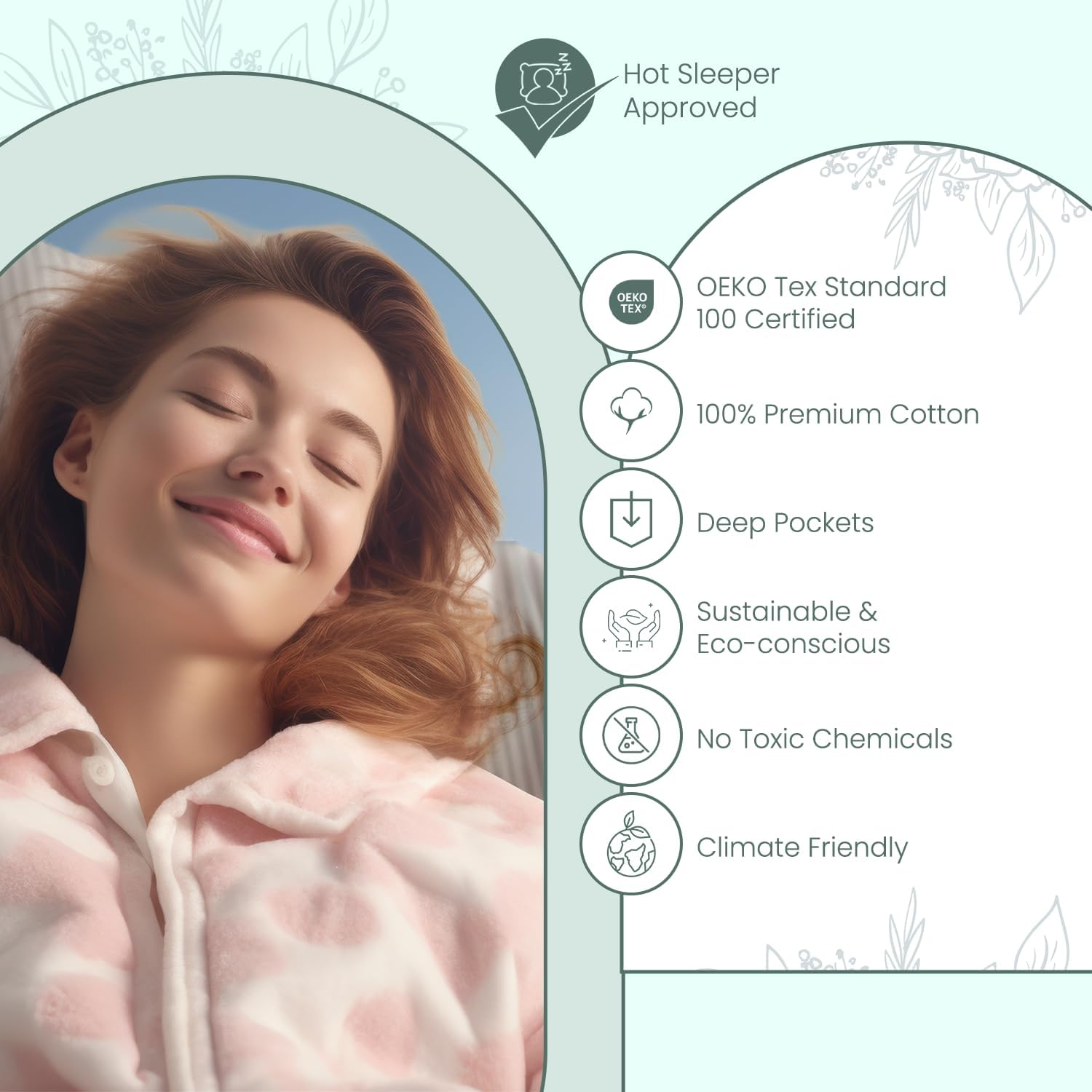 Feather & Stitch King Size Damask Bed Sheets|100% Soft Cotton Breathable Bedsheet Set of 4|18" Deep Pockets 500 TC Sateen Weave Striped Bedding Mattress Resort Hotel Luxury Decor|White image number 2