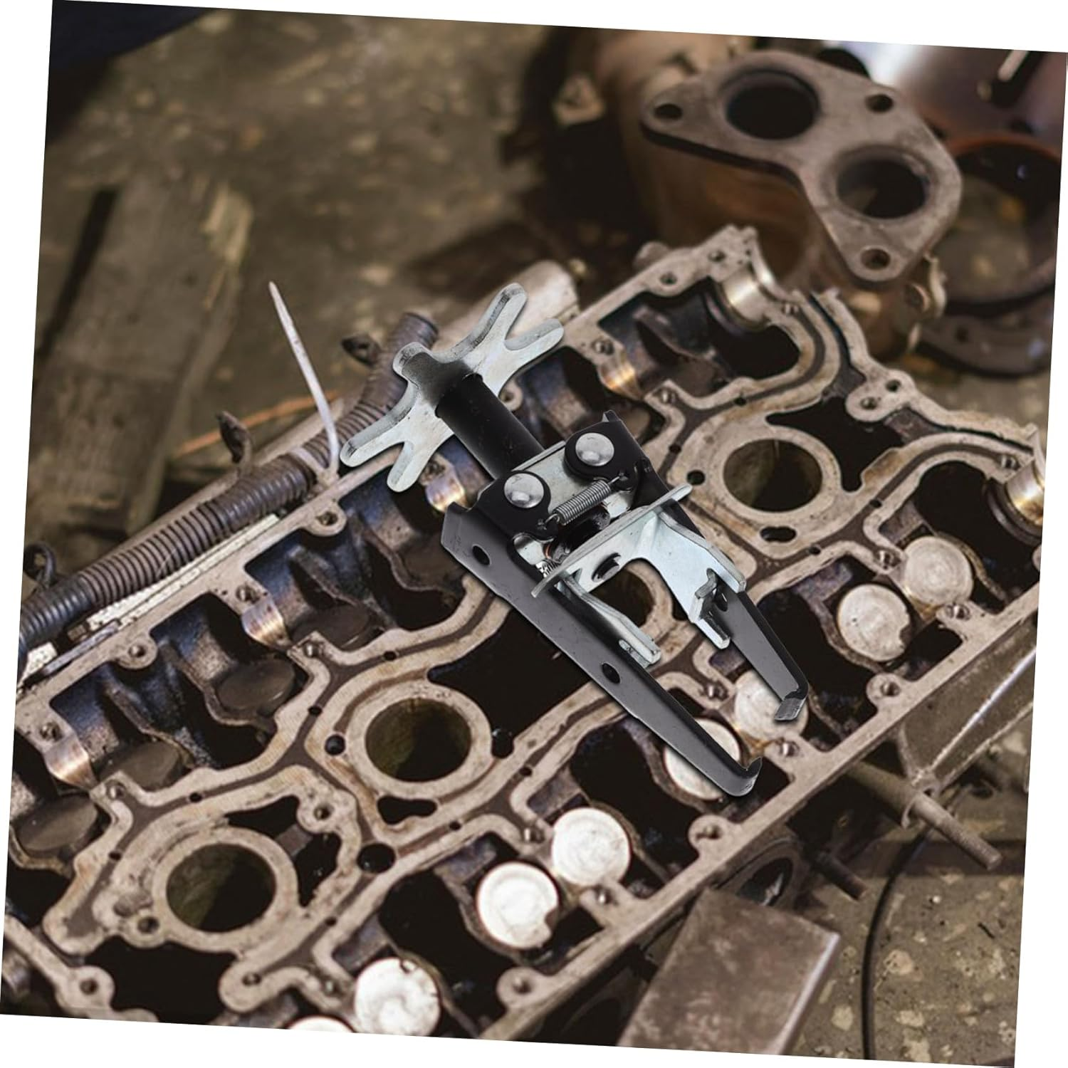 GARVALON Engine Spring Compressor Automotive Engine Valve Spring Compressor Tool Auto Repair image number 6