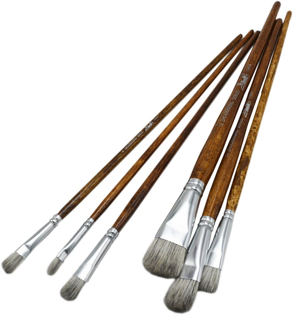 ZHOUXINXING Squirrel Hair Brush Watercolor Acrylic Paint Brush Set for Drawing Painting Art Supplies Brush Pen Artist Oil Painting Brushes image number 3