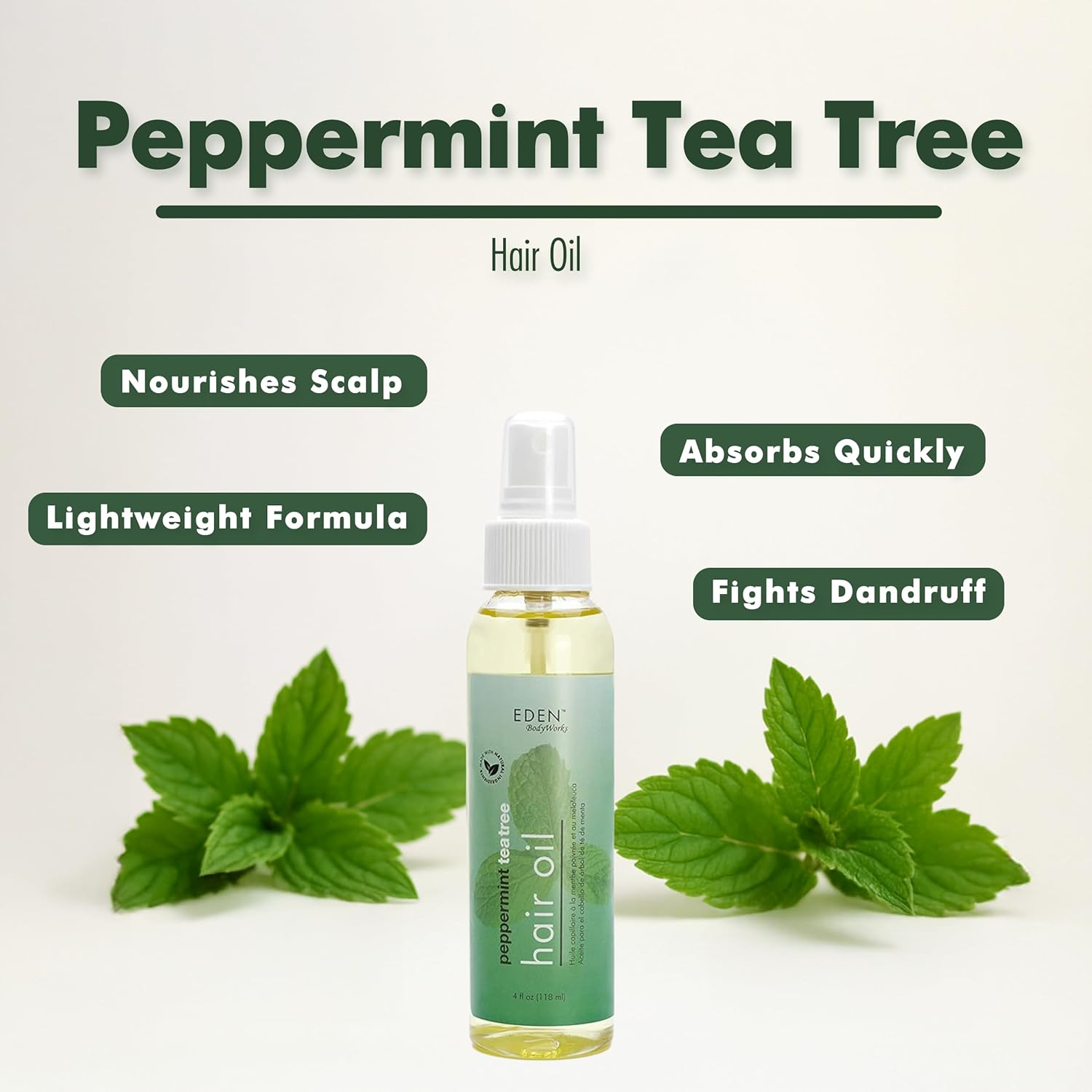 EDEN Bodyworks Peppermint Tea Tree Hair Oil, 4Oz image number 5