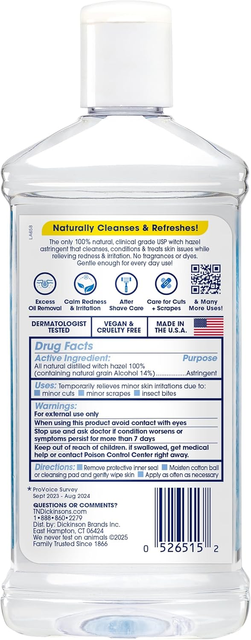 T.N. Dickinson&rsquo;S Witch Hazel Toning Lotion 240 Ml image number 2