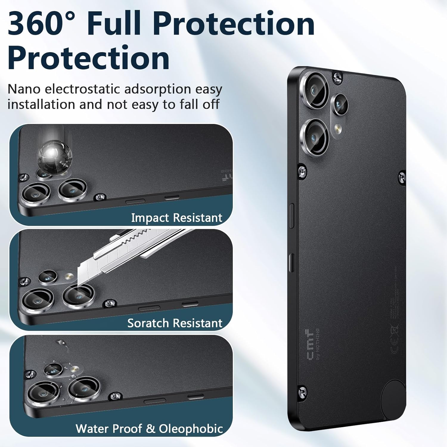 Xunzii Screen Protector for Nothing CMF Phone 2 Pro for Tempered Glass with Camera Protection [2+2 Pieces], 0.33 Mm Ultra Clear Film, 9H Hardness Screen Protector, Anti-Scratch Protective Glass image number 2