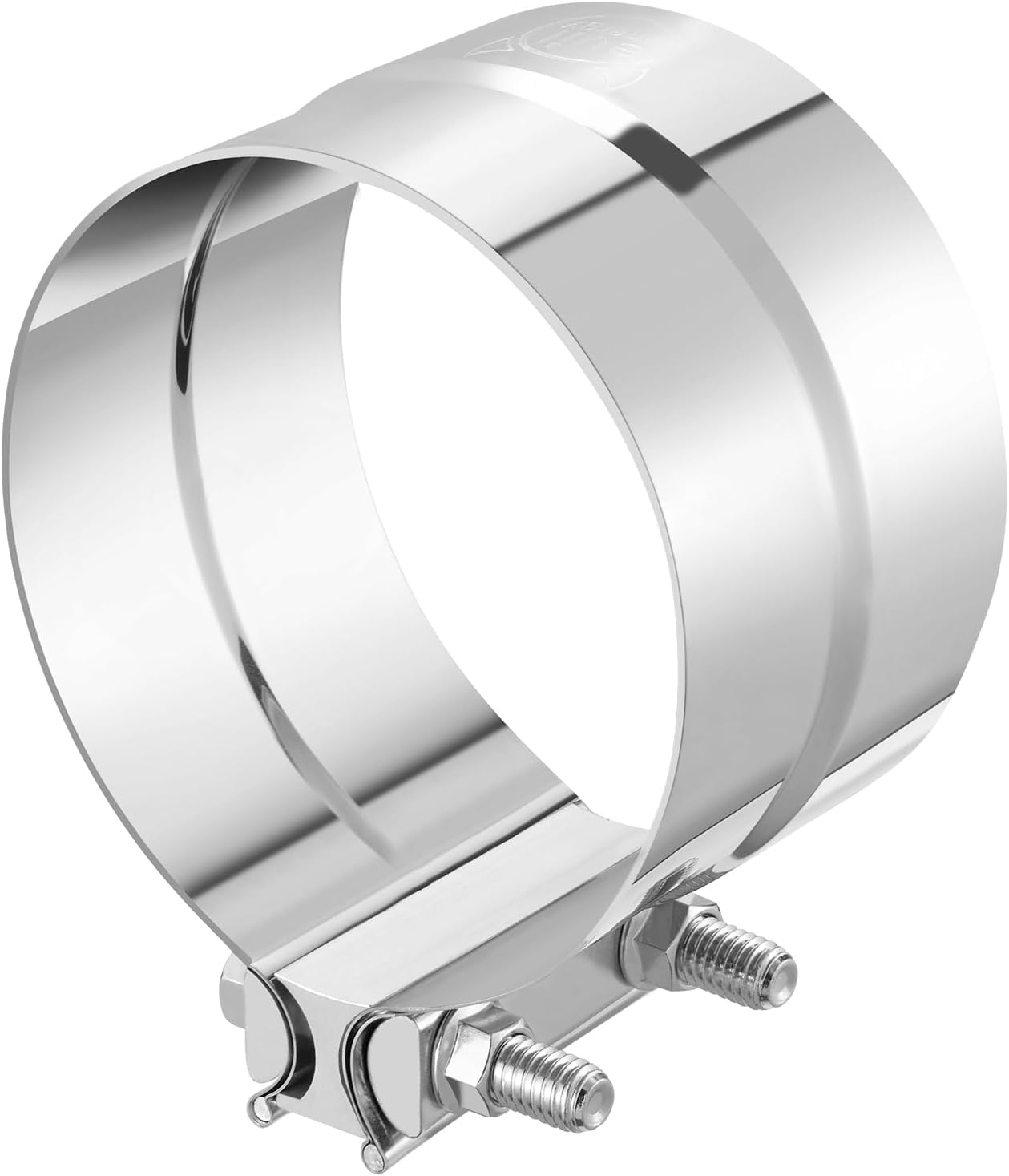 EVIL ENERGY 2.25Inch 2 1/4 Lap Joint Exhaust Band Clamp Exhaust Repair Preformed 304 Stainless Steel 2Pcs image number 2
