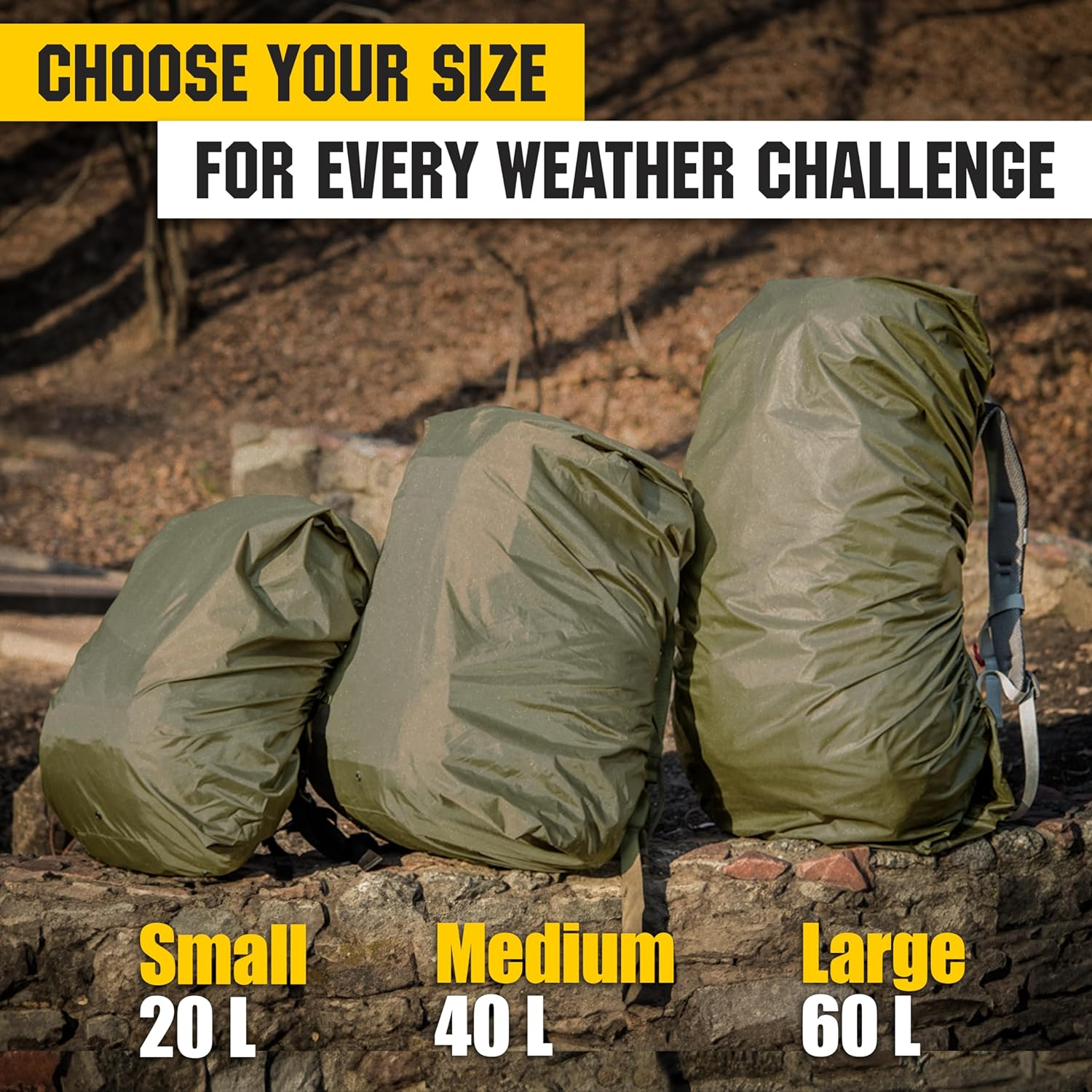 M-Tac Waterproof Rain Cover Rainproof for Hiking Camping Traveling image number 5