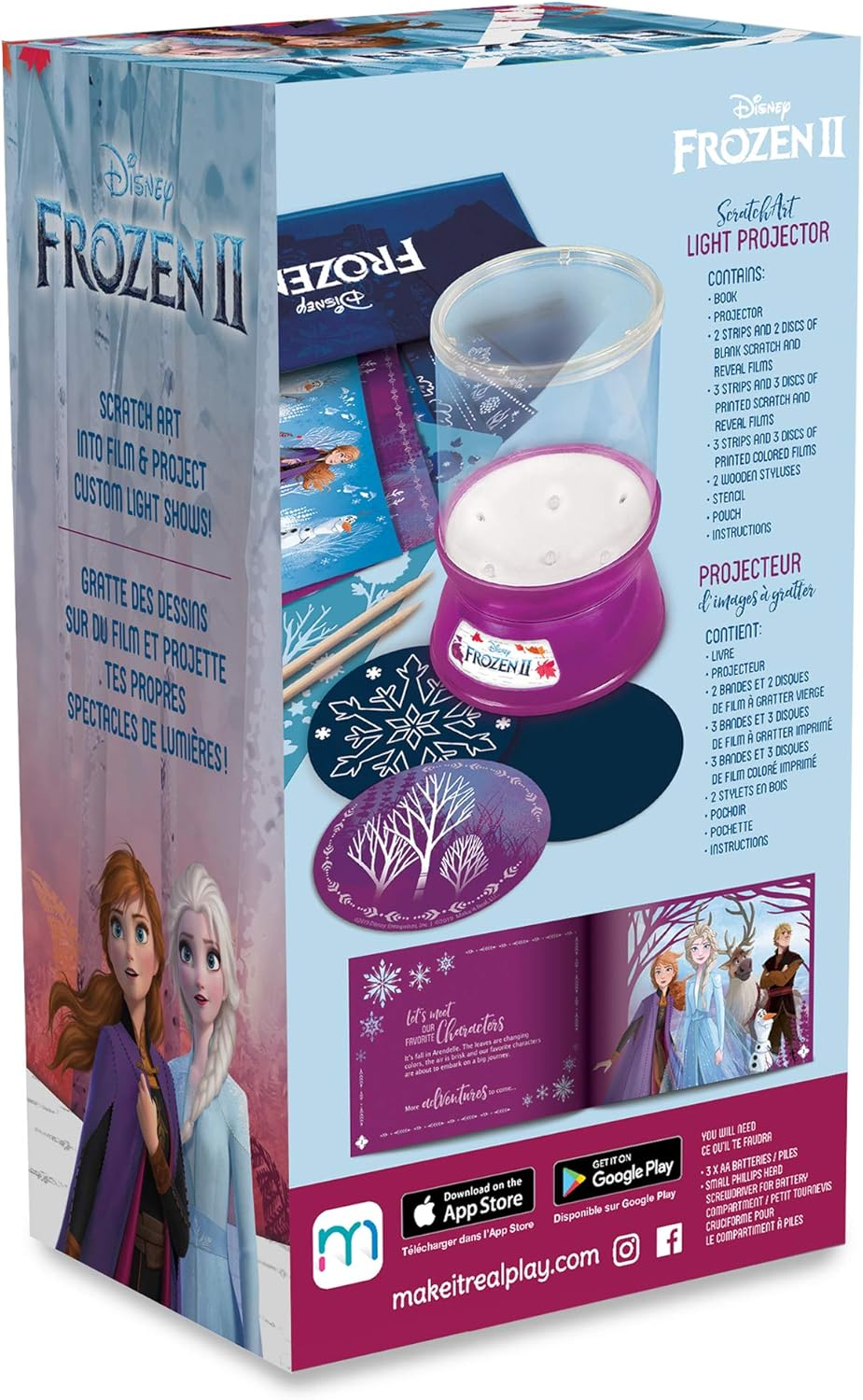 Make It Real &ndash; Disney Frozen 2 Starlight Projector - DIY Ceiling Projector for Girls - Illuminates Kids Bedrooms with Scenes from Disney&rsquo;S Frozen 2 image number 1