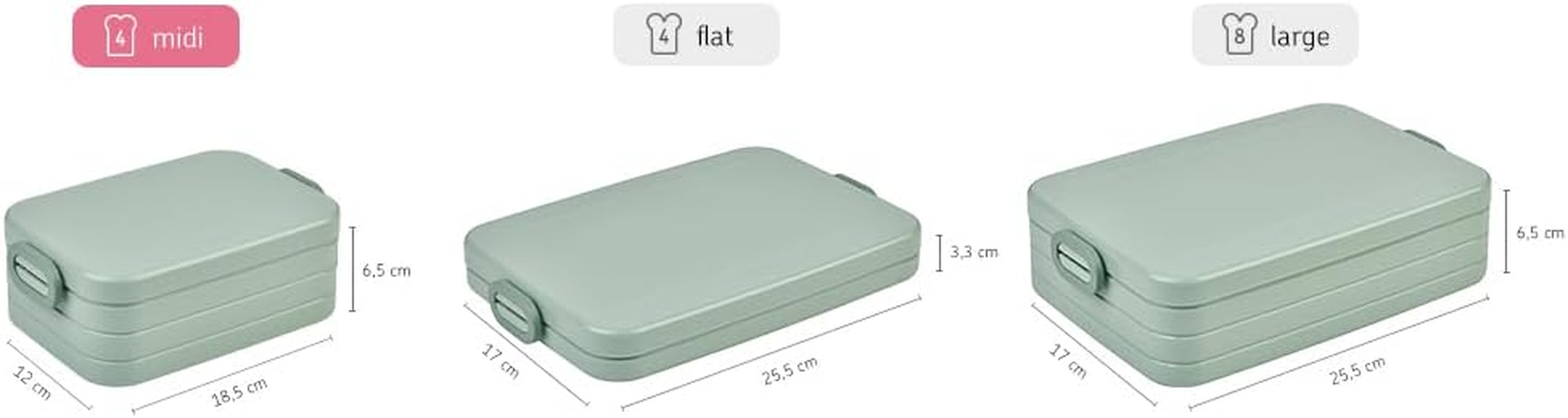 Mepal Take a Break Lunch Box Midi &ndash; Pink Bento Food Container with Divider, Bpa-Free Fresh Seal Sandwich Box, Durable Portable Lunchbox for School, Work or Travel, Made in Holland