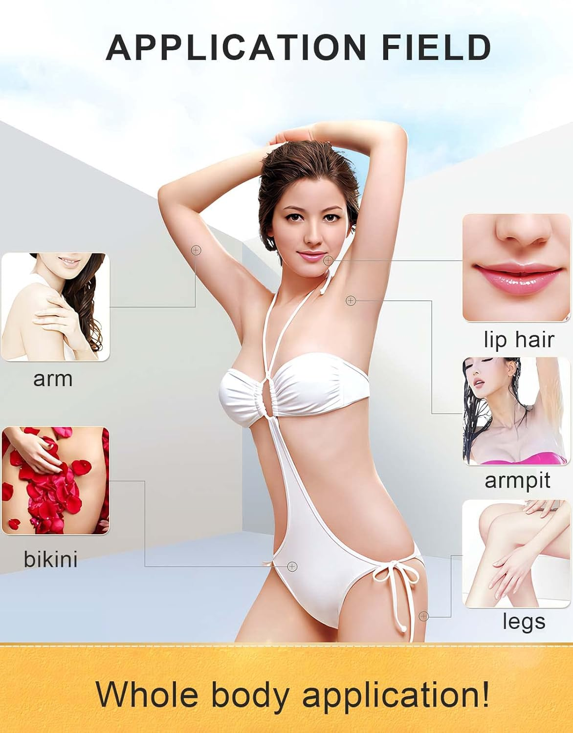 100 Wax Strips, Disposable Professional Hair Removal Tool Hair Removal Paper Professional Beauty Salon Non Woven Paper Shave for Face and Legs, 7.9" X 2.8" (50) image number 2