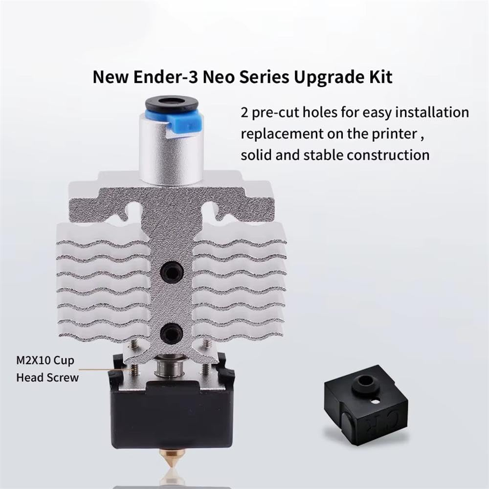 For Ender-3 Neo Assembled Kit,24V 40W 0.4Mm Nozzle Extruder Hot End Kit Accessories with Heating Block Silicone Sock for Ender-3 Neo/V2 Neo/Max Neo 3D Printer image number 5