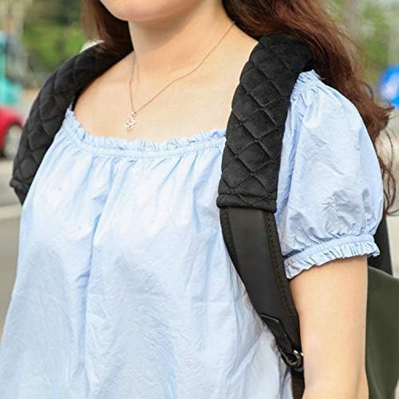 4 Pack Seat Belt Cover Extra Long Seat Belt Pads for Car Soft Comfort Shoulder Strap Covers Harness Pads Helps Protect Your Neck and Shoulder(24.5Cm,Black)