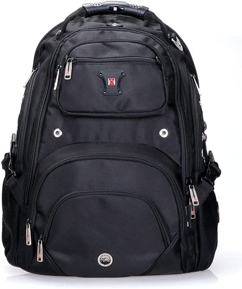 SWISSWIN Swiss Waterproof Business Backpack Travel Backpack College School Backpack Casual Daypack Daily Shoulder Bag SW9903 Black 16 Inch Laptop Notebook Backpack for Men Womens Boys Girls &hellip; image number 3