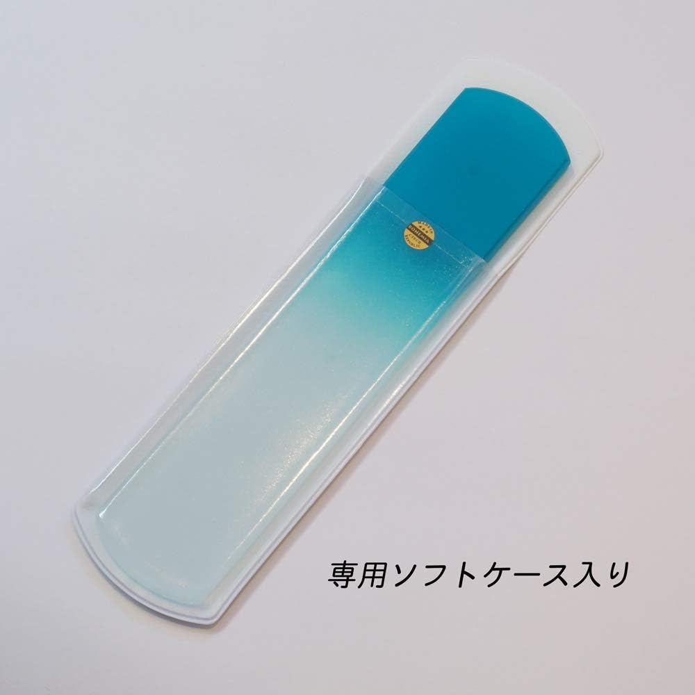 Glass Foot Care File, Heel File, Coarse/Fine, Double-Sided Type, Pastel Blue, Made in the Czech Republic image number 2