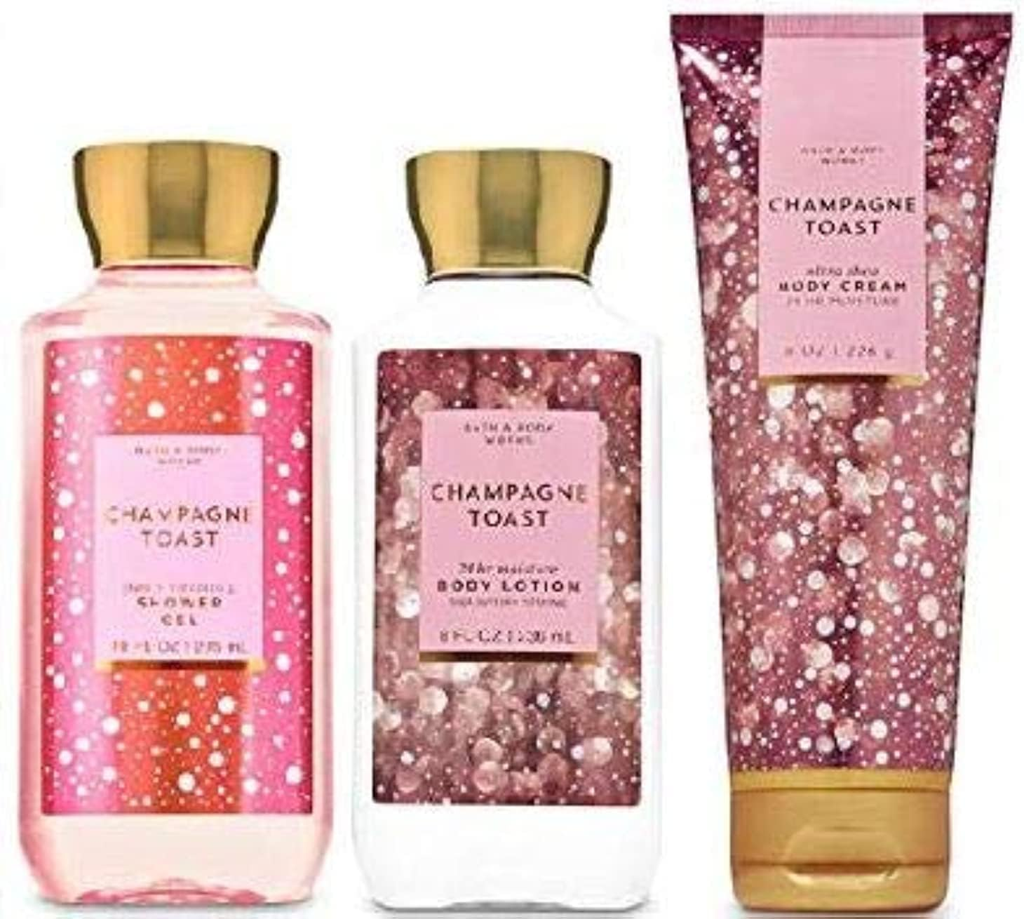 Bath and Body Works Champagne Toast Gift Set - Lotion, Cream, and Shower Gel - Full Size image number 2