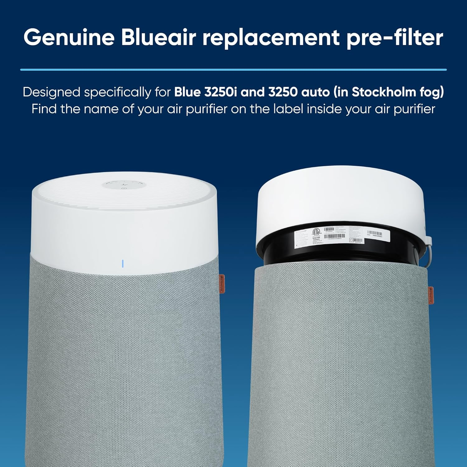 Blueair Genuine Prefilter Fabric Cover for Blue Max 3250 Air Purifier in Moss Green image number 2