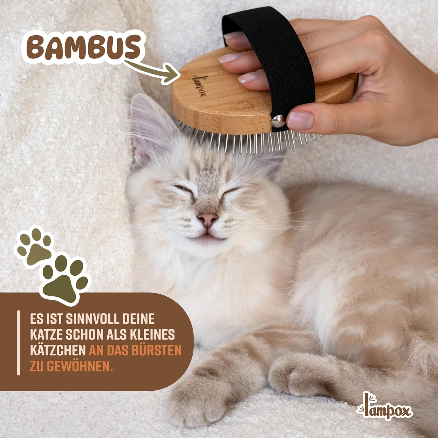 Fur Brush, Dog Brush Long Hair, Dog Hair Brush, Premium Brush for Dogs & Cats for Gentle Grooming, Curry Comb for Dogs & Cat Brush, Dog Comb with Massage Effect, Pet Brush image number 4