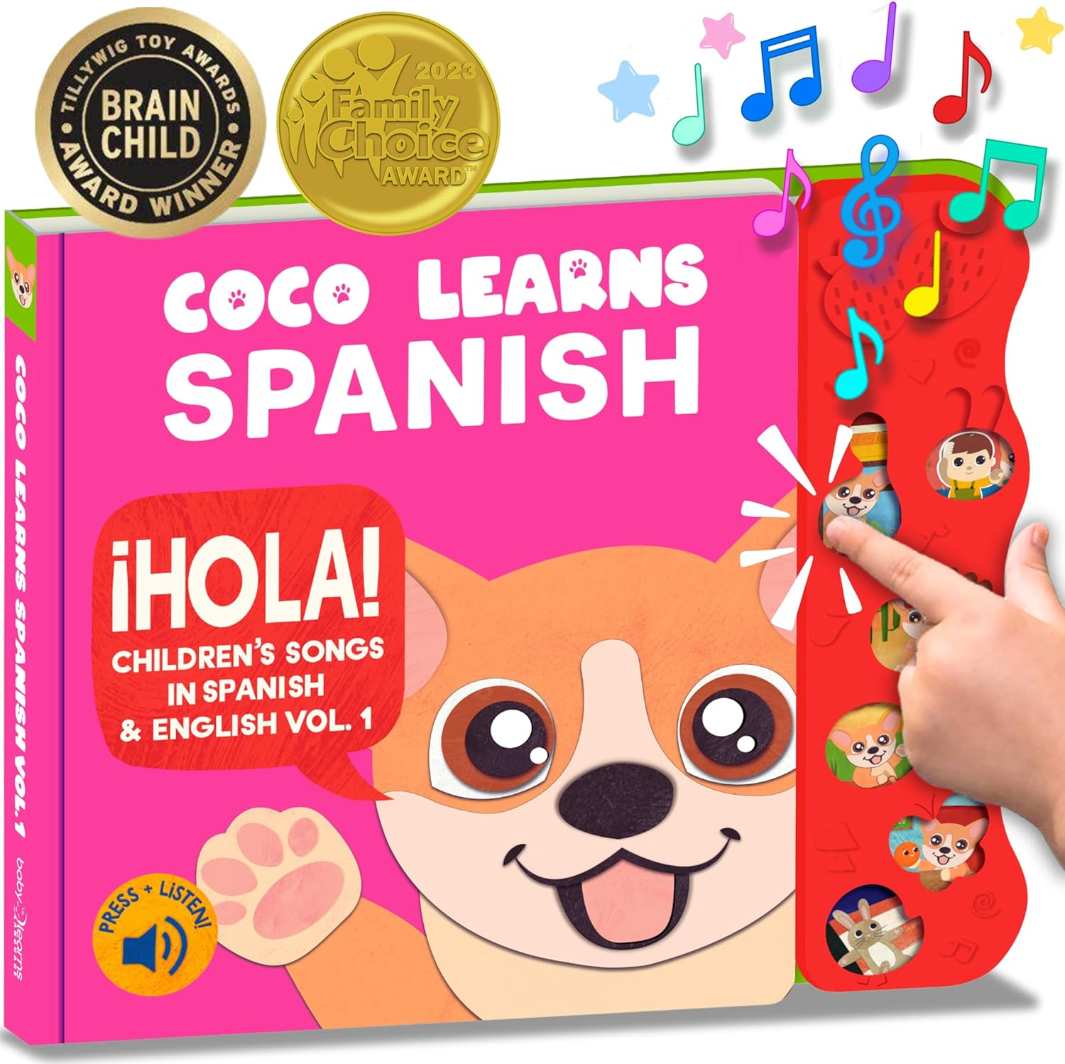 Coco Learns Spanish Vol. 1 | Musical Spanish Book & Bilingual Toy for Toddlers & Babies; Libros En Espa&ntilde;ol Para Ni&ntilde;os; Spanish Baby Book & Children&rsquo;S Book; Learn Spanish for Kids, Ni&ntilde;as, Ni&ntilde;os, Bebes