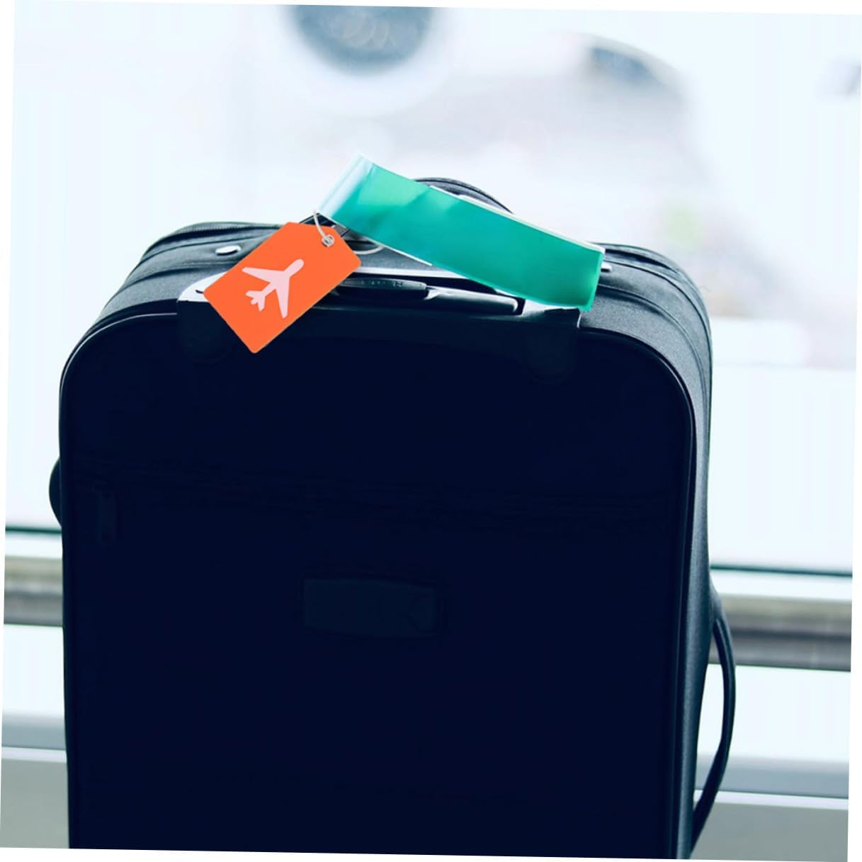 WRITWAA 2Pcs Rubber Luggage Tags Boarding Pass Style Checked Identifiers for Suitcases Lightweight Skid-Resistant Travel Hanging Labels Easy Spotting for Bags and Gear Random Color image number 3